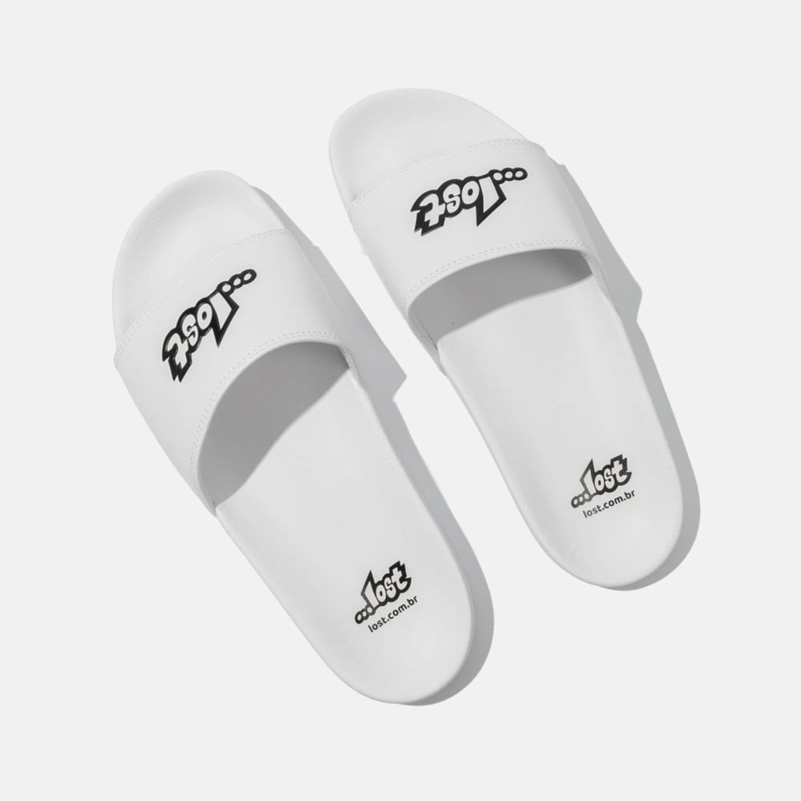 Vista 2 Chinelo Lost Slider Lost branco