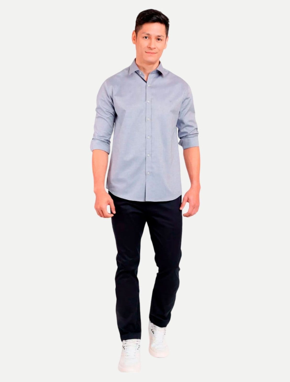 Vista principal Camisa Aramis Slim Sarja Pima Lisa ML020725 Aramis cinza