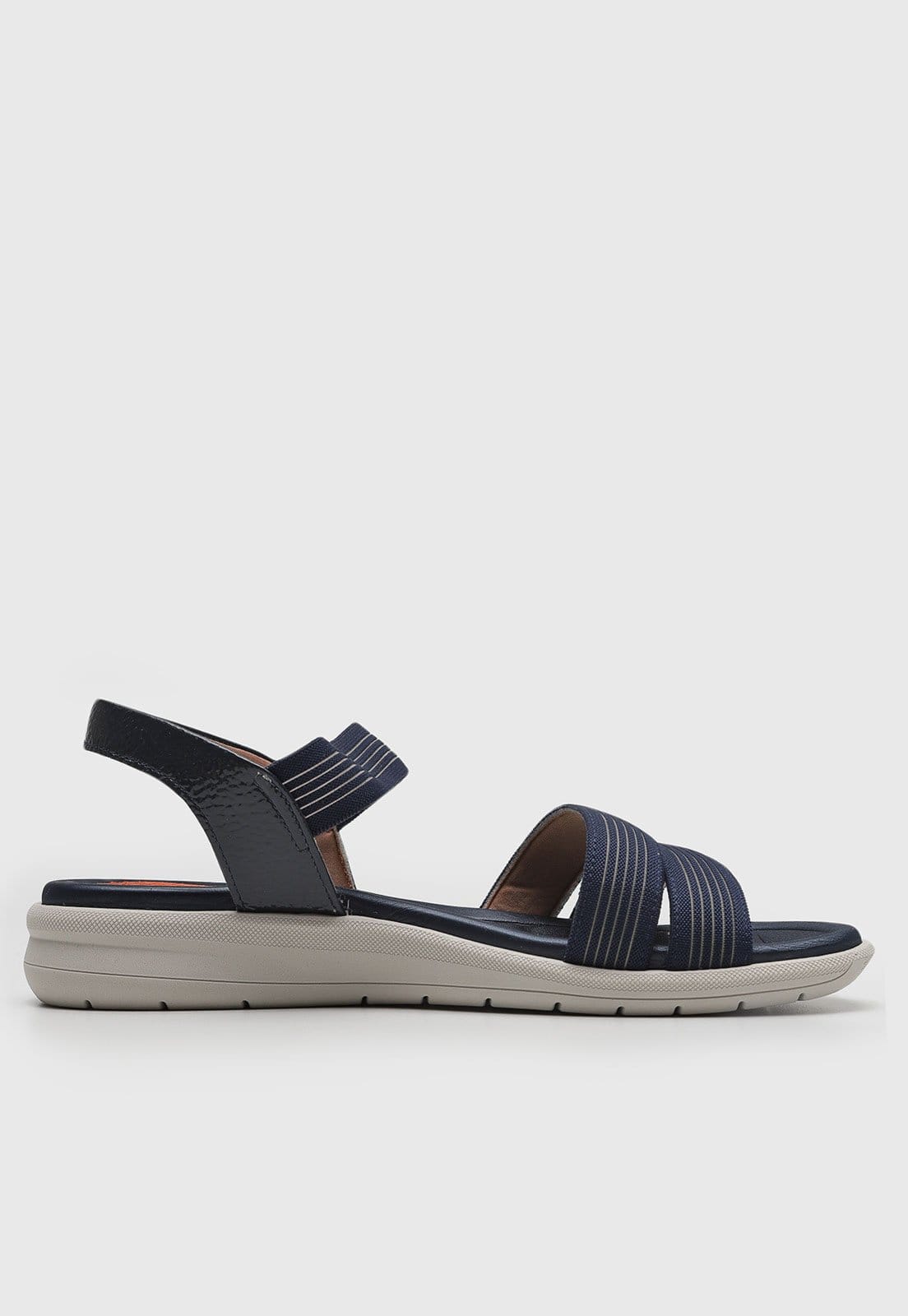 Vista 2 Rasteira Fechada Feminina Usaflex Tiras Elásticas Usaflex azul marinho