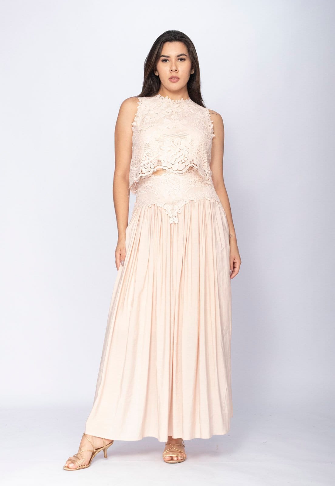 Conjunto Amazonia Vital de Saia e Croped Essência da Mata Renda Concha - 2