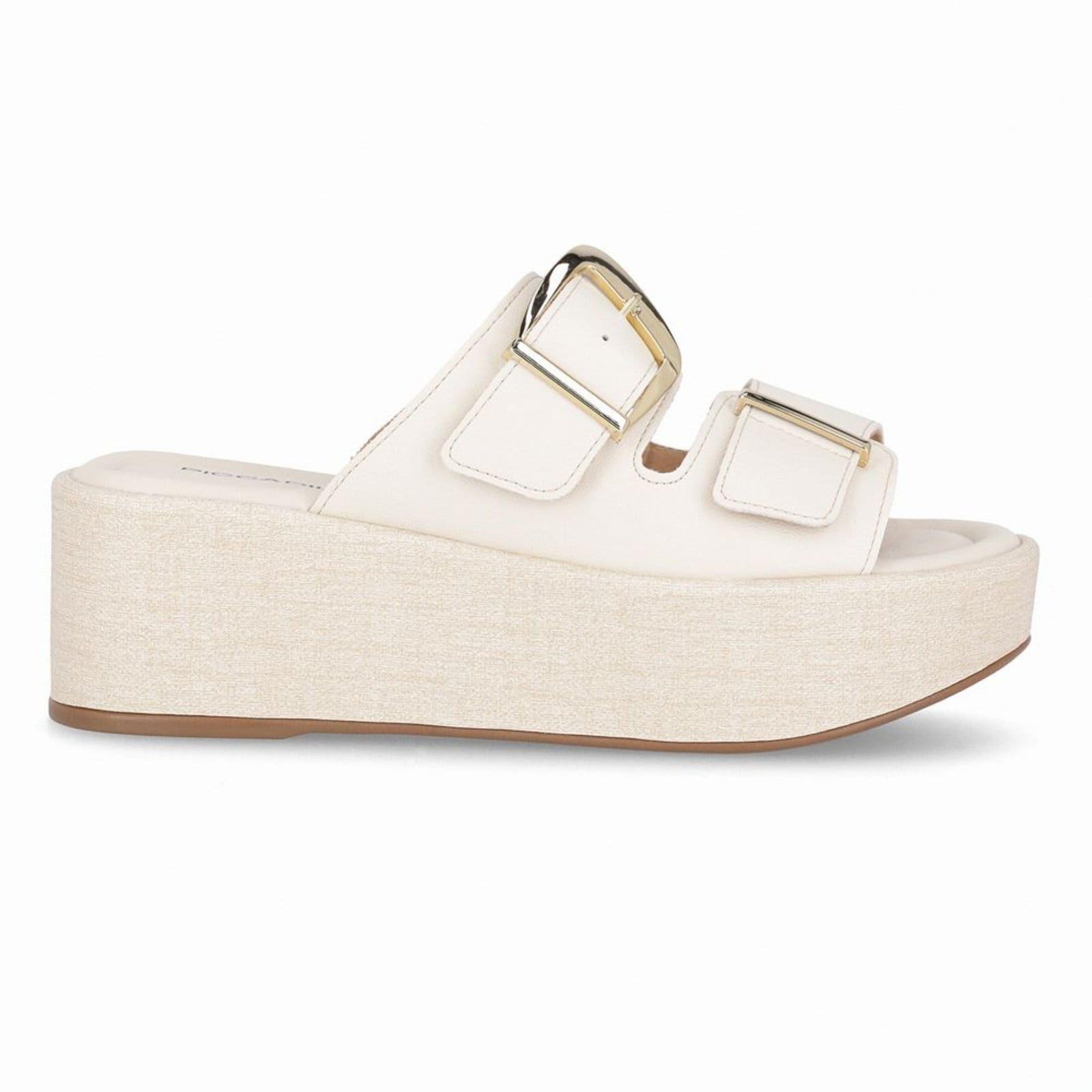 Tamanco Leia Anabela Médio Off White