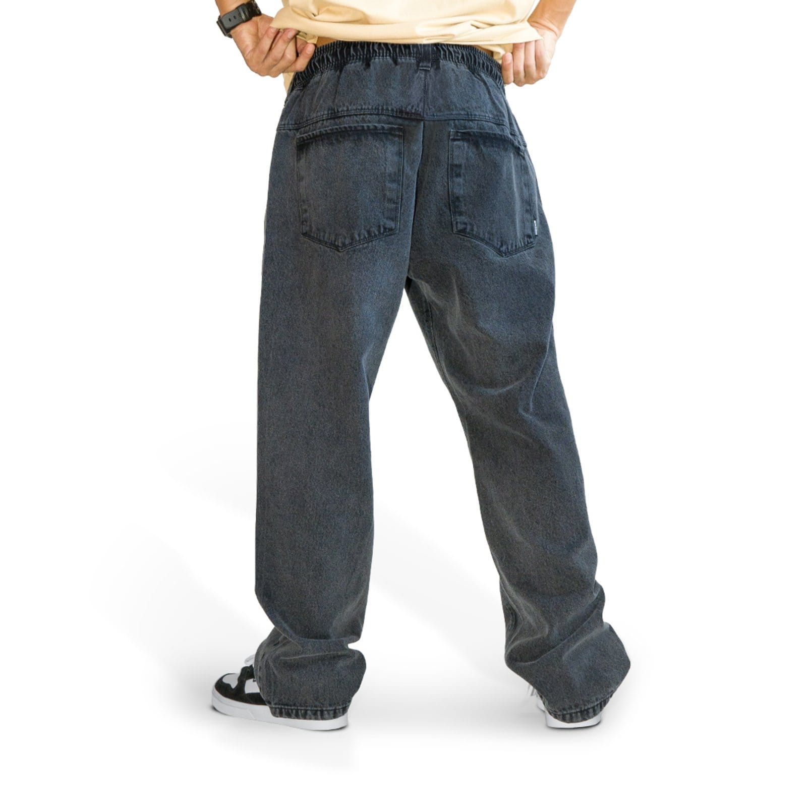 Vista 2 Calça Hocks Jeans Jogger Bag B Unissex Hocks cinza