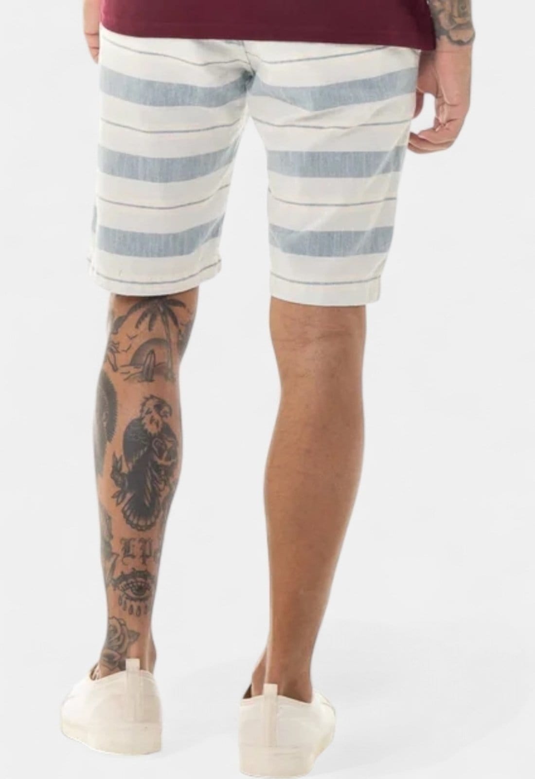 Vista 2 Bermuda Areia Branca Yacht Listrado Areia Branca azul