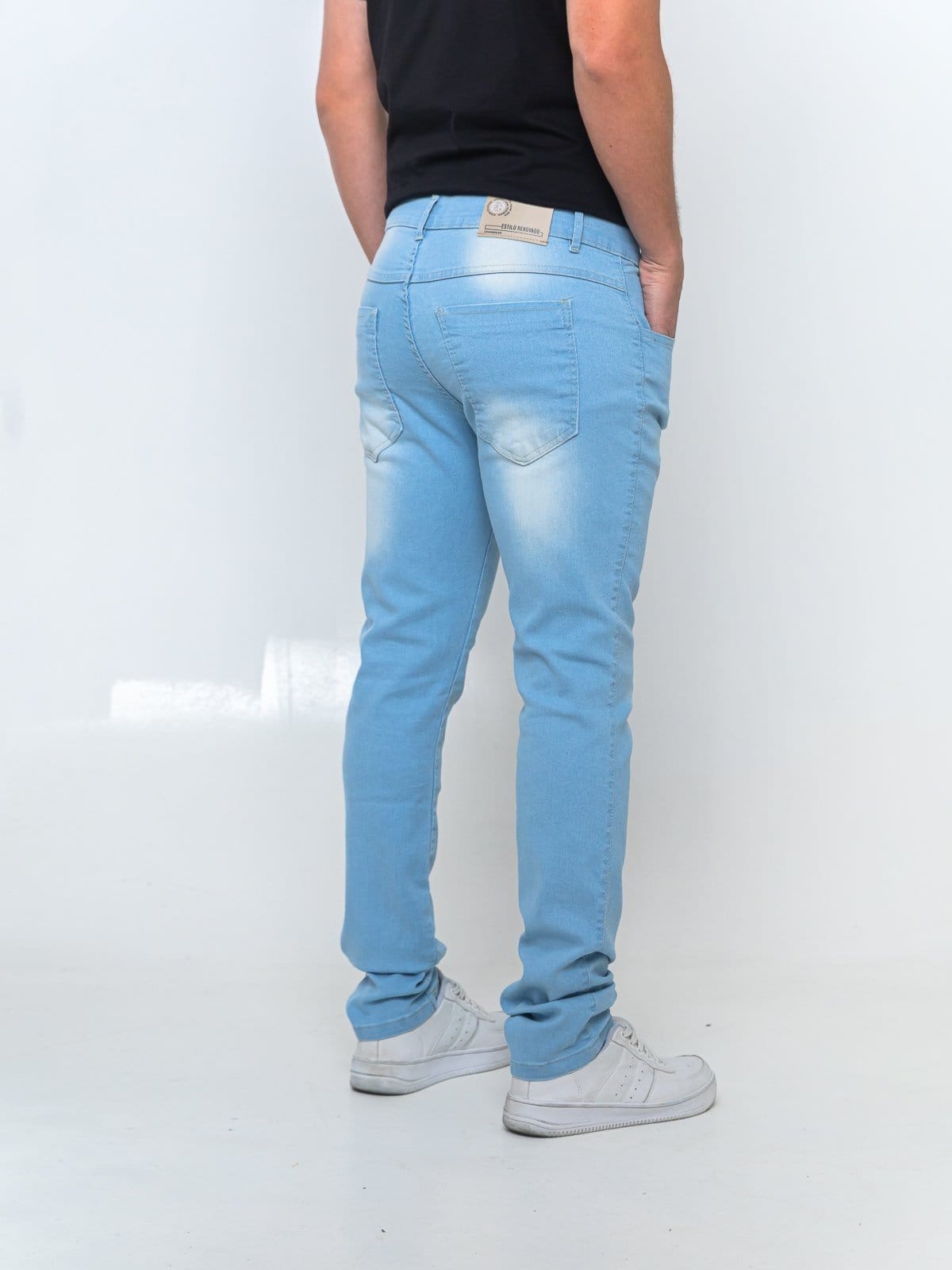 Vista 2 Calça Clara 5 Estilos Basica Com Elastano Para o Dia A Dia 5 ESTILOS azul/jeans