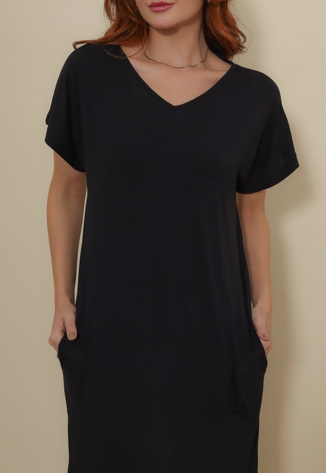 Vista 2 Vestido Aura Longo Bolsos Aura preto