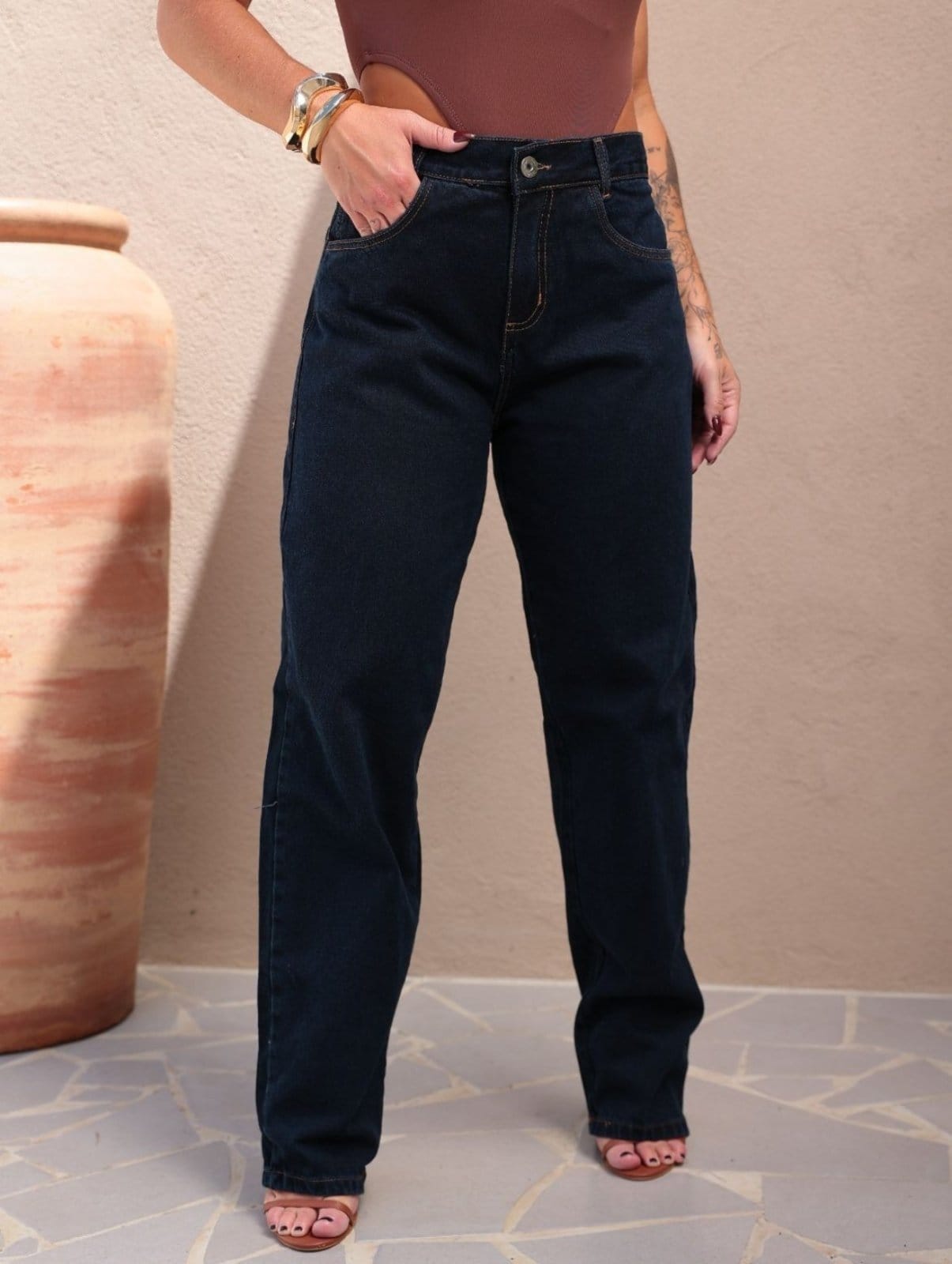 Calça Feminina Loka Balão Bag Boca Larga Streetwear