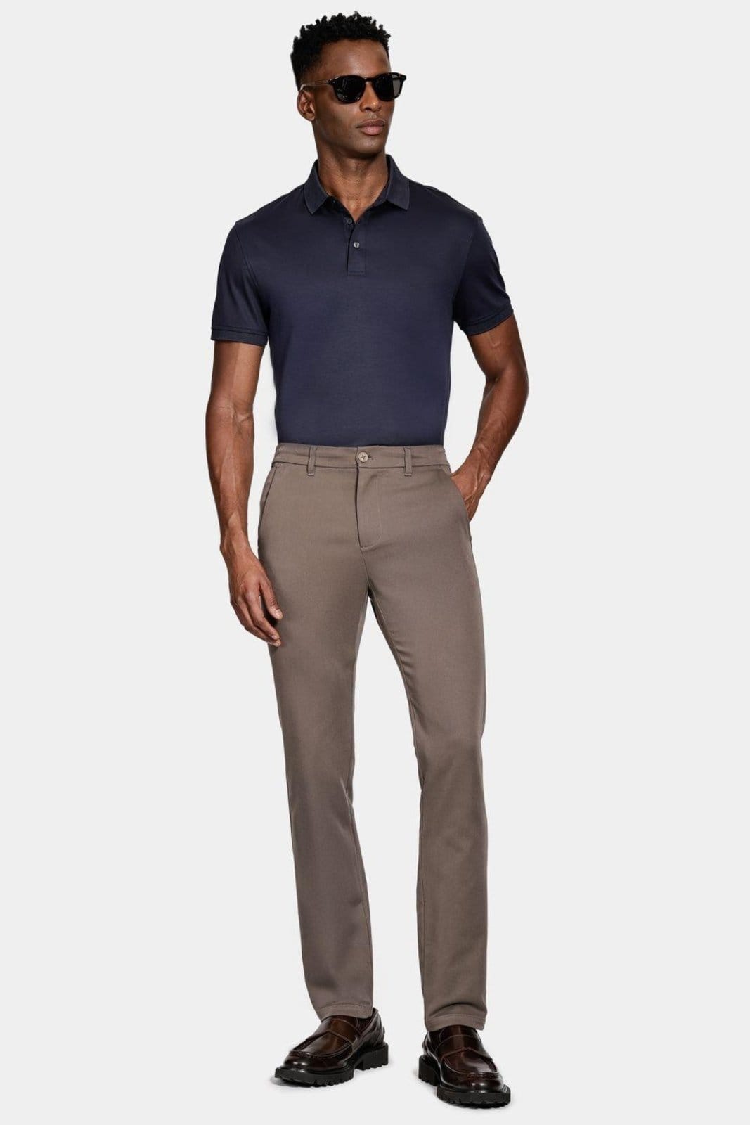 Vista 2 Polo Aramis Manga Curta Silk Blend Modal Navy Aramis azul navy