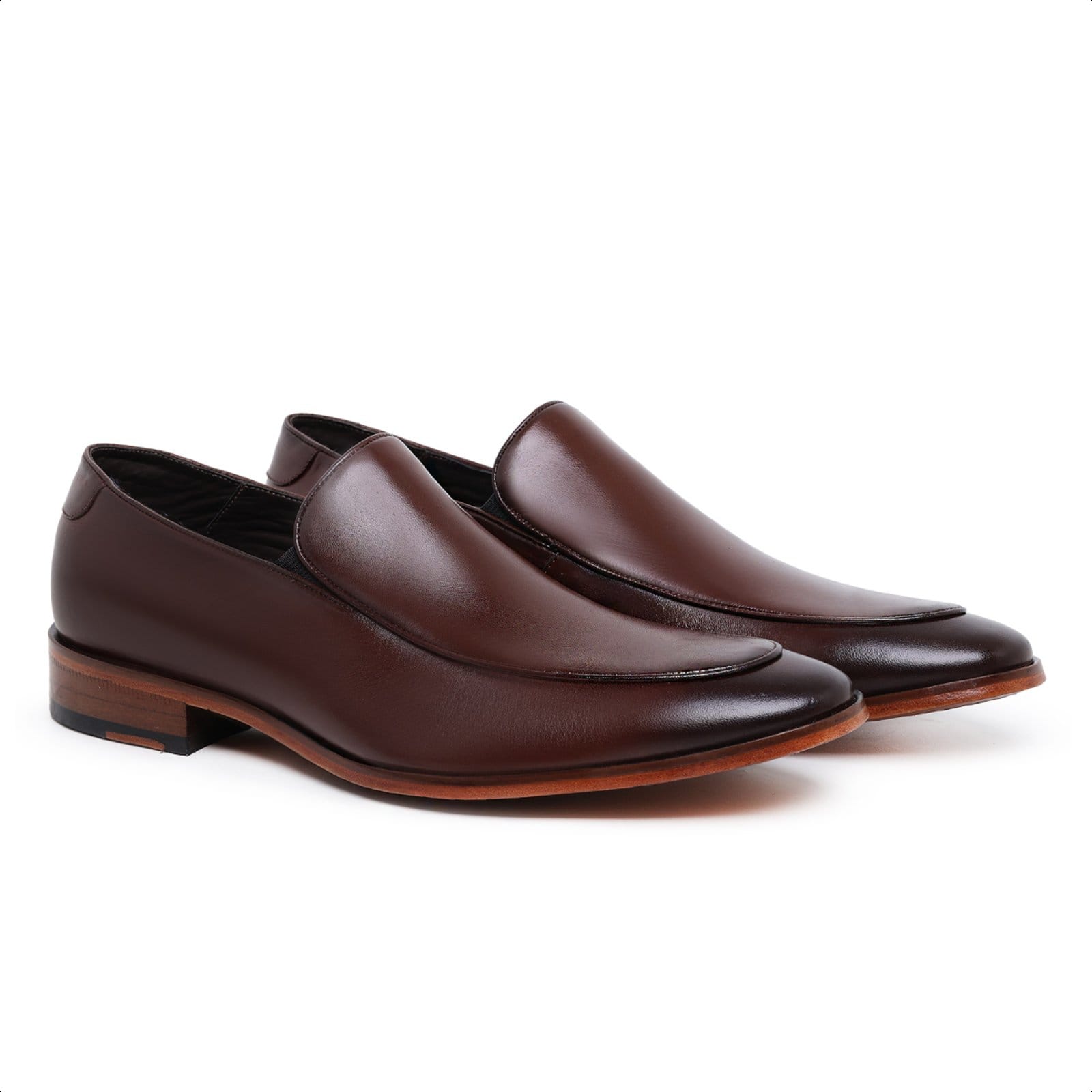 Vista 2 Sapato Loafer Liso em Couro Sapato Luxo Paulo Vieira cor Tabaco Paulo Vieira Homem café