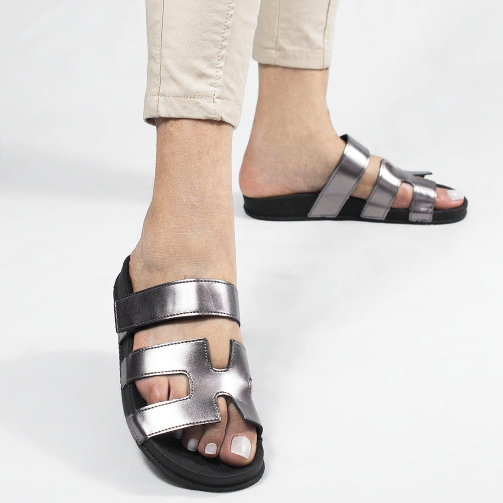 Vista 2 Papete Zatta Feminina H Hilary Prata Velho ZATTA cinza