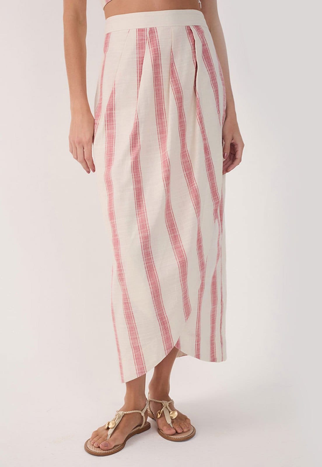 Saia Dress To Midi Listrada Off-White