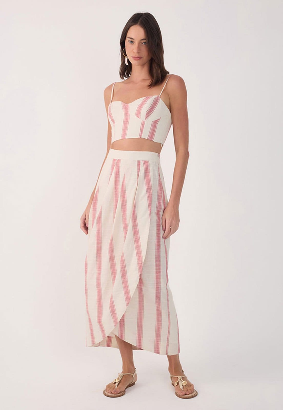 Vista 2 Saia Dress To Midi Listrada Off-White Dress to off-white white