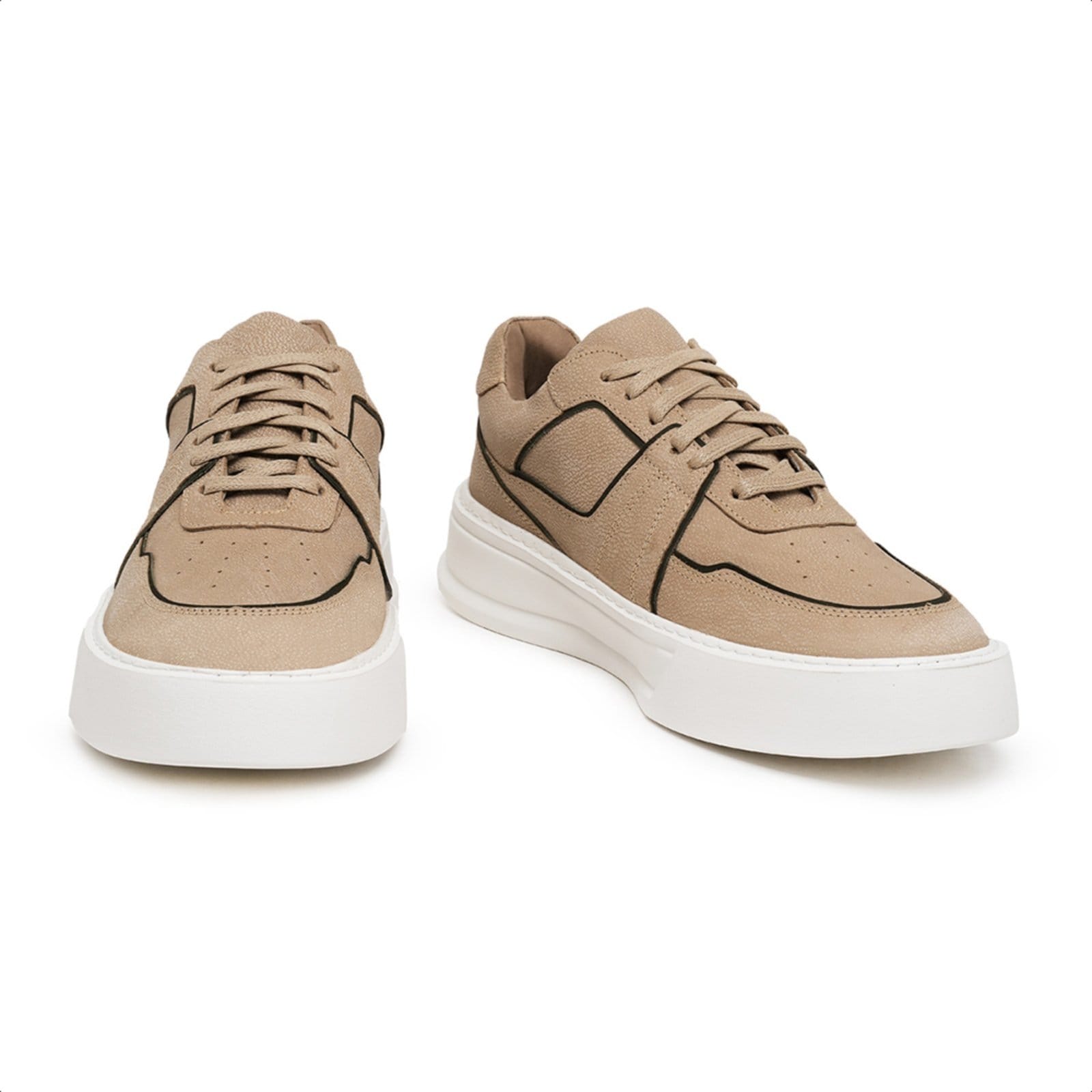 Vista 2 Sapatênis em Couro Malbork com sola Branca 028502BG Malbork bege