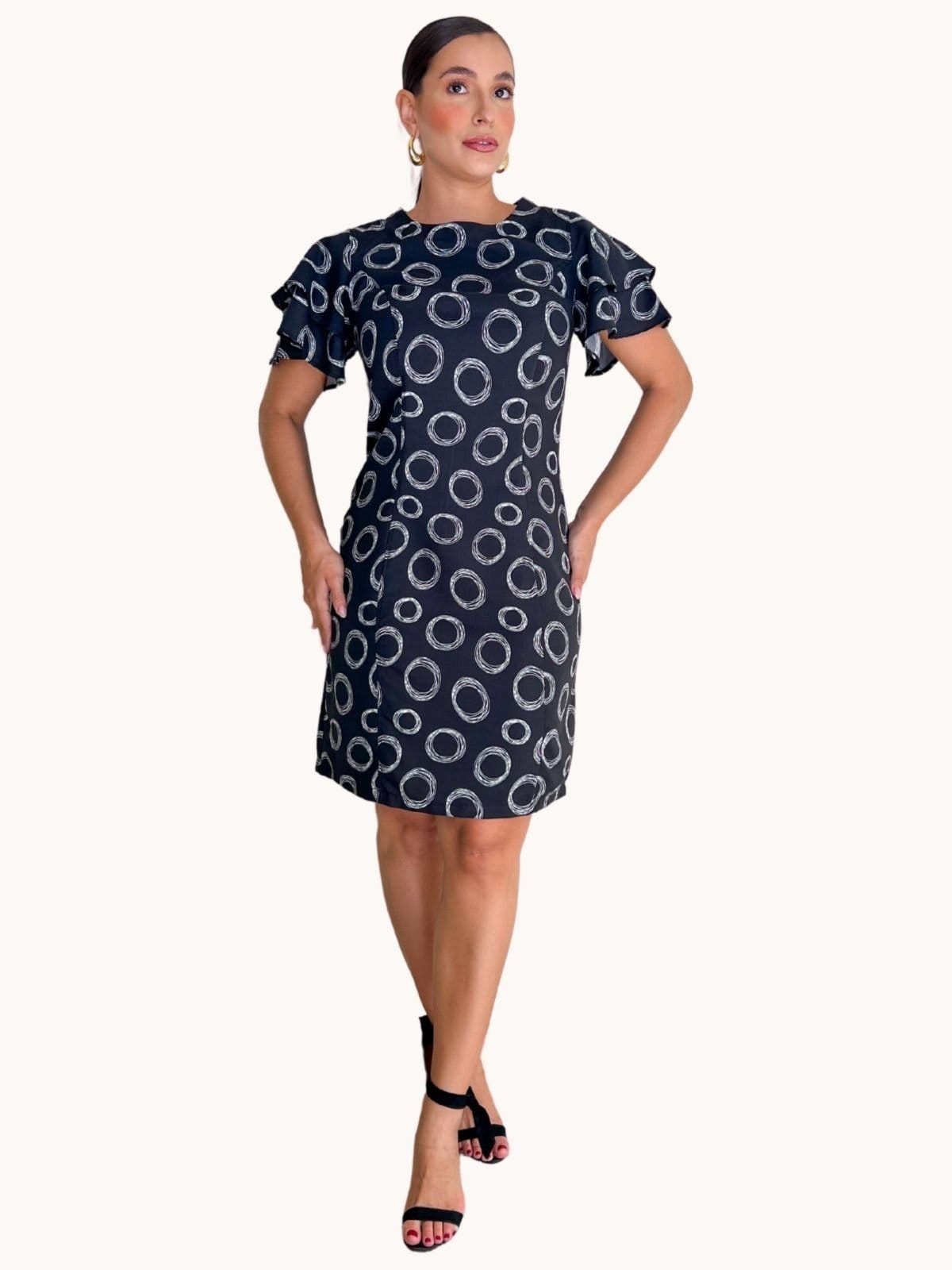 VESTIDO CURTO ESTAMPA POÁ