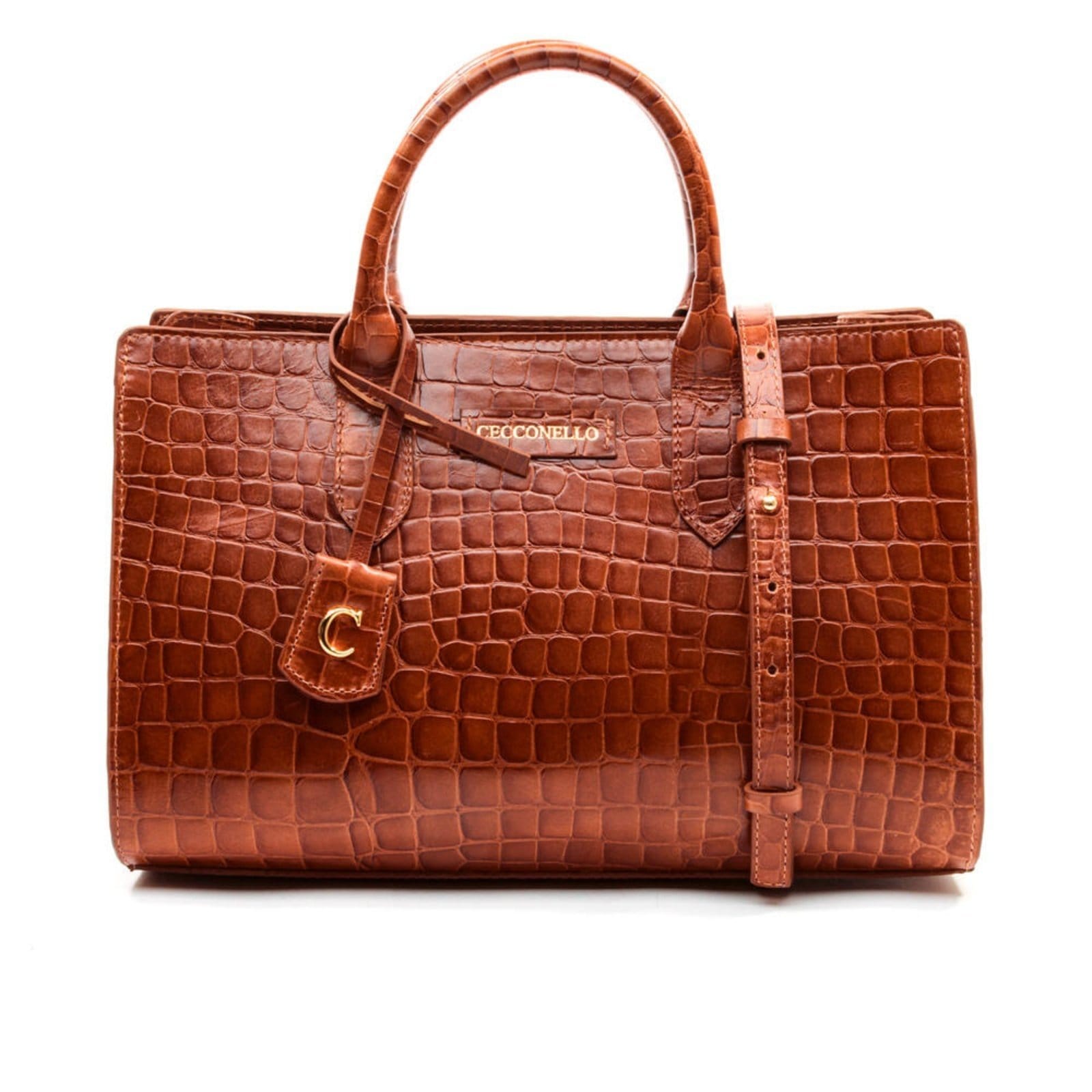 Bolsa Olivia Couro Croco Cecconello C2904-3