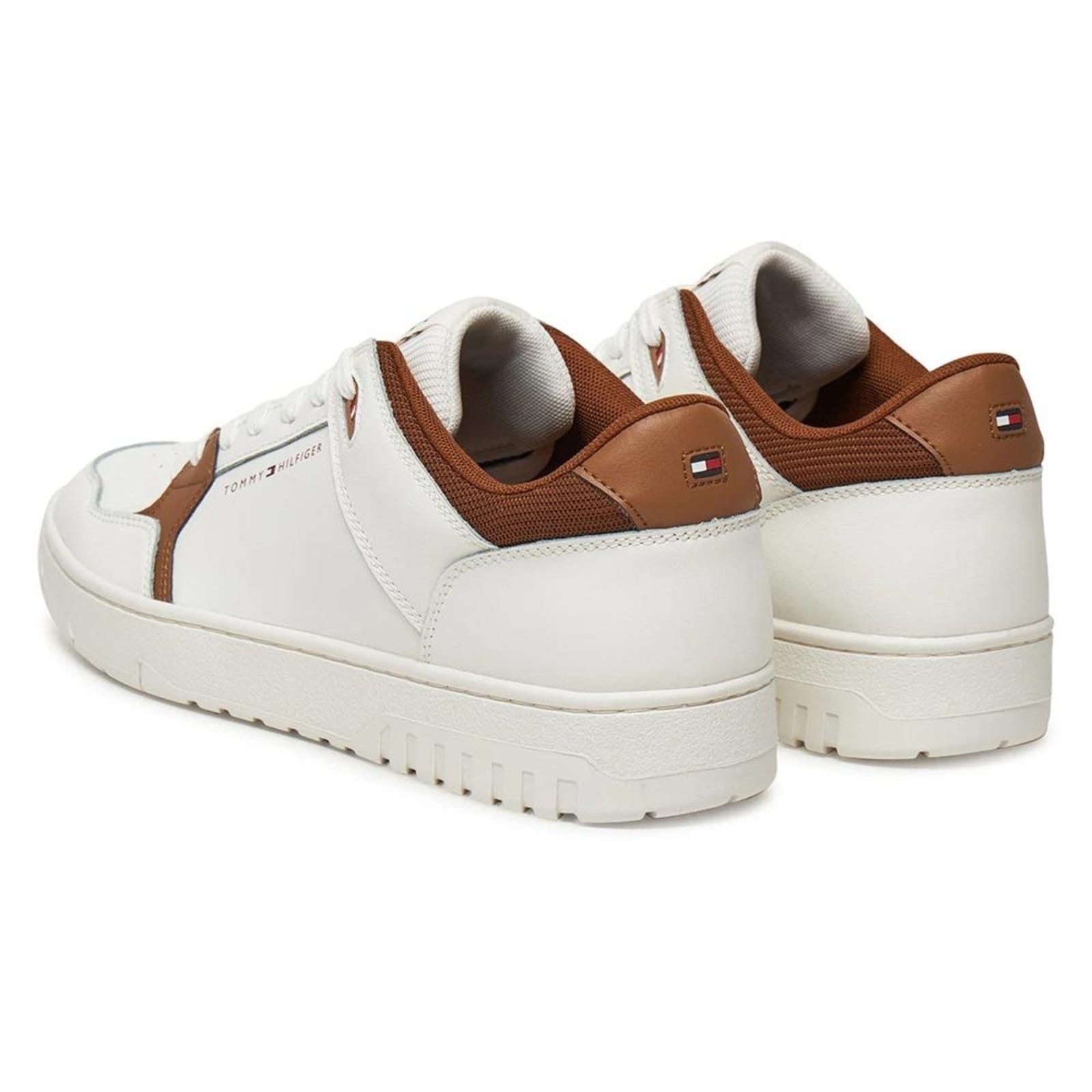 Vista 2 Tênis Tommy Hilfiger TH Basket Core Lite LTH Mix Ecru Tommy Hilfiger branco