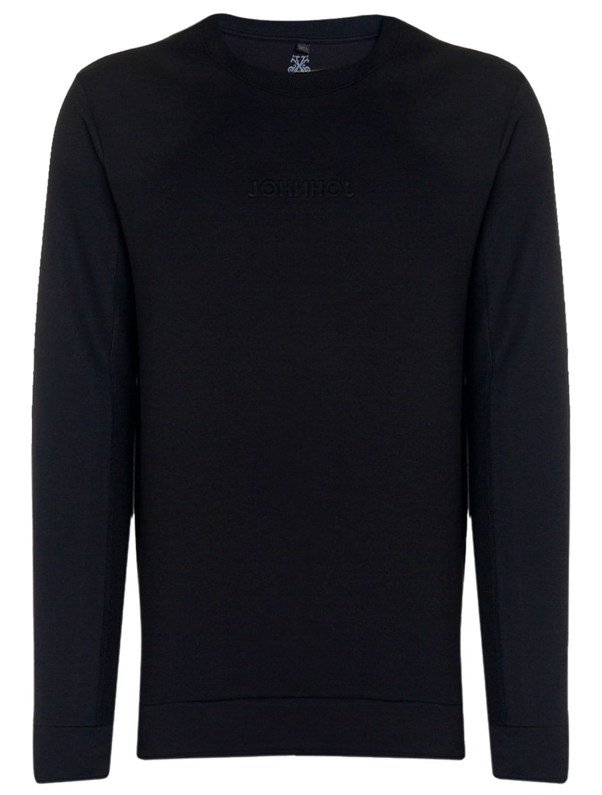 Vista 2 Moletom John John Masculino Black Embossed Logo Preto John John preto black