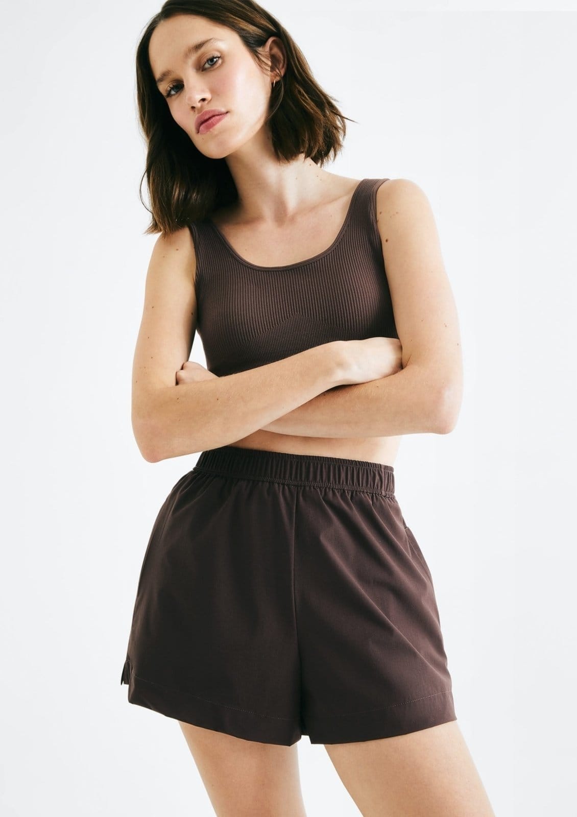 Shorts Esportivo Feminino Cintura Alta Hering