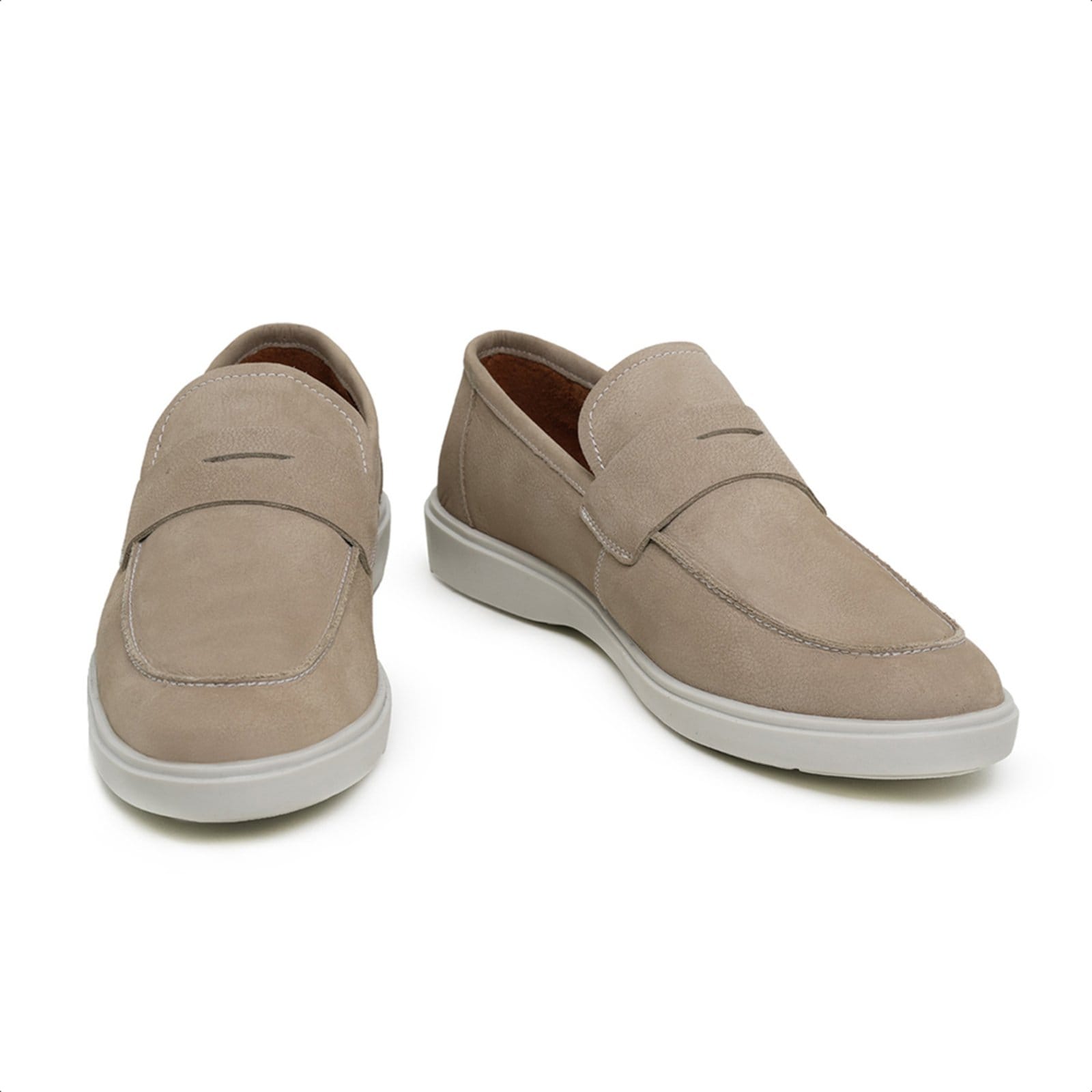 Vista 2 Sapato Malbork Mocassim Masculino em Couro com Solado em Borracha 3001 Malbork bege