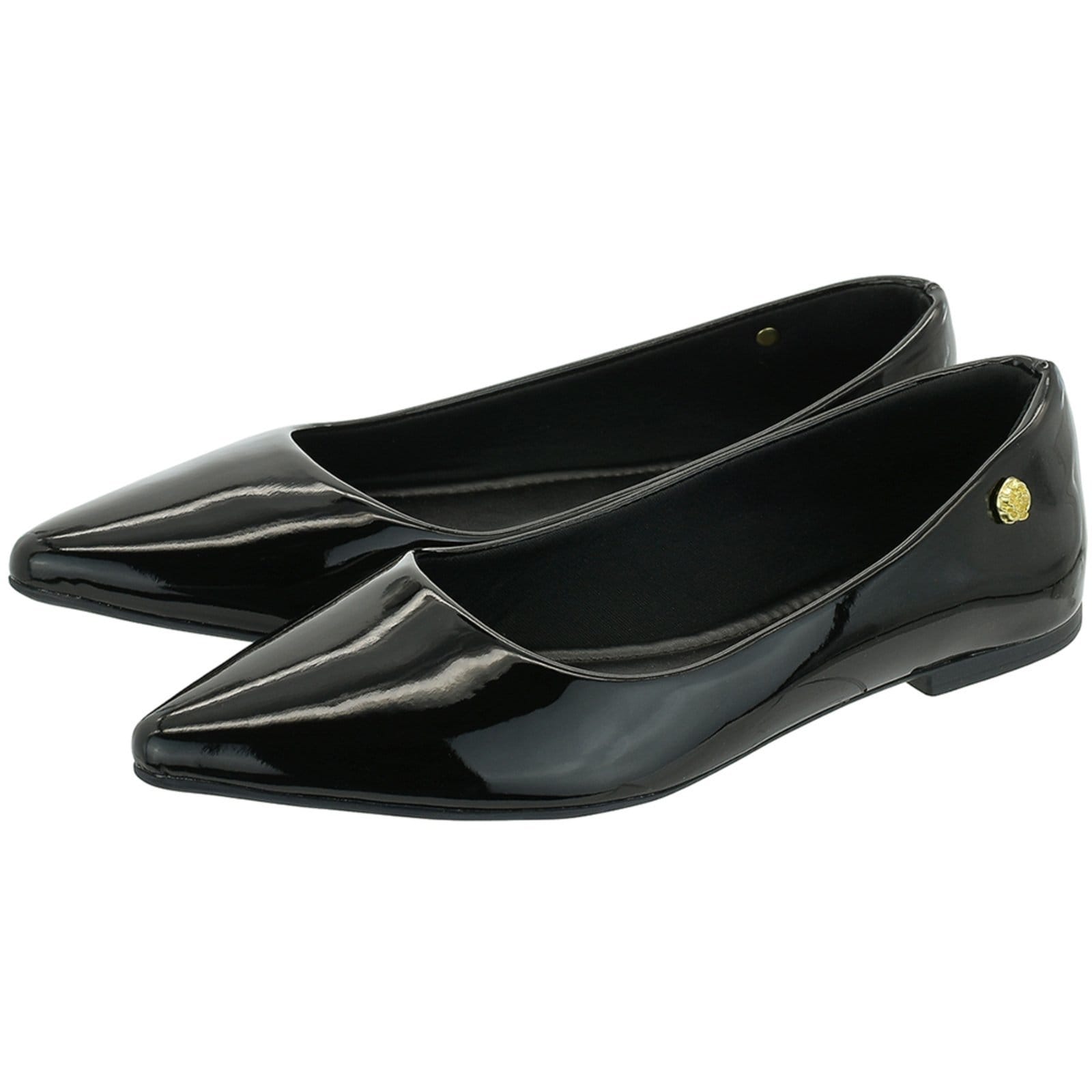 Sapatilha Feminina Donatella Shoes Bico Fino Lisa Básica Verniz