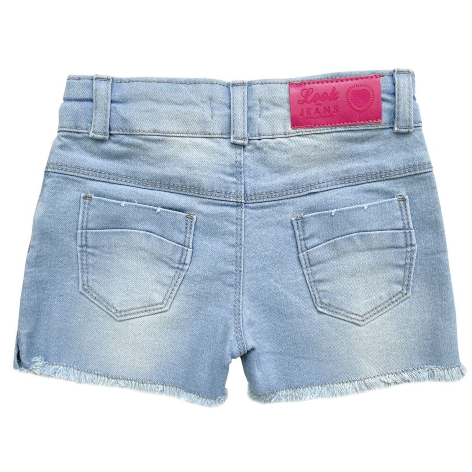 Vista 2 Infantil - Shorts Look Jeans Silk Jeans Look Jeans azul