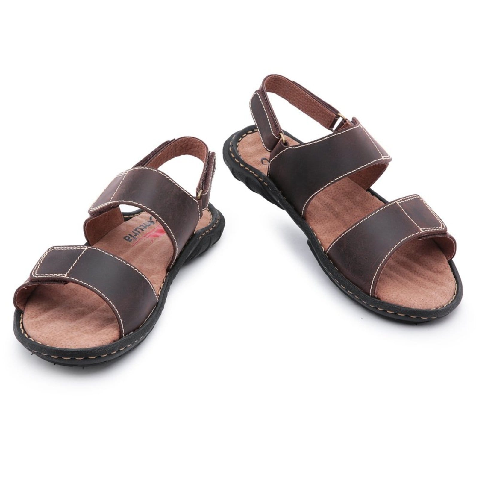 Vista 2 Sandália Conforto Centuria em Couro Centuria Calçados marrom