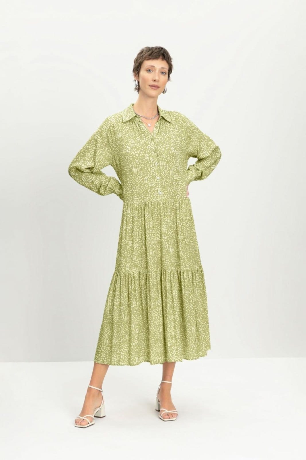 Vestido feminino midi estampado Essendi