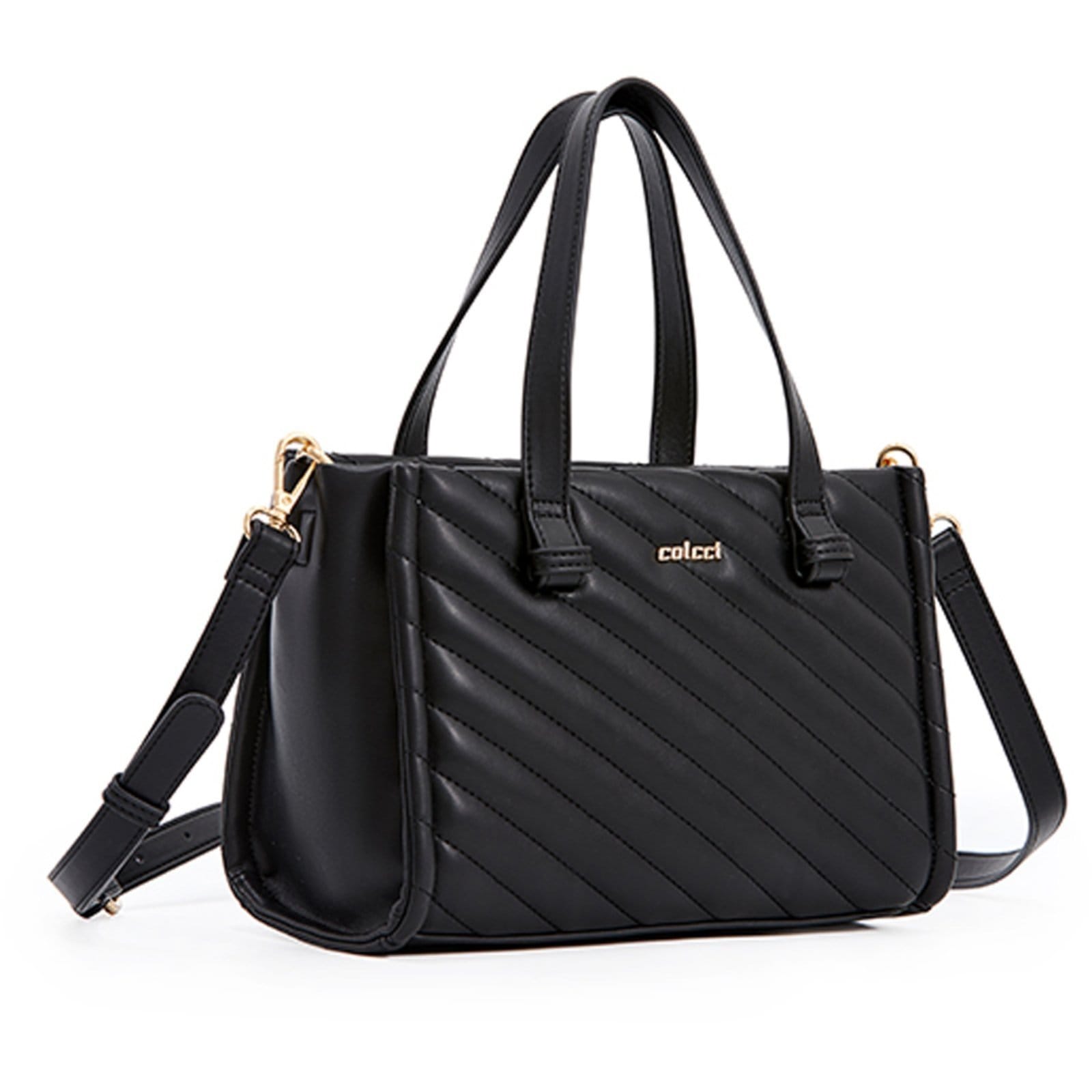 Vista 2 Bolsa Tote Colcci Texture In24 Feminino Colcci preto