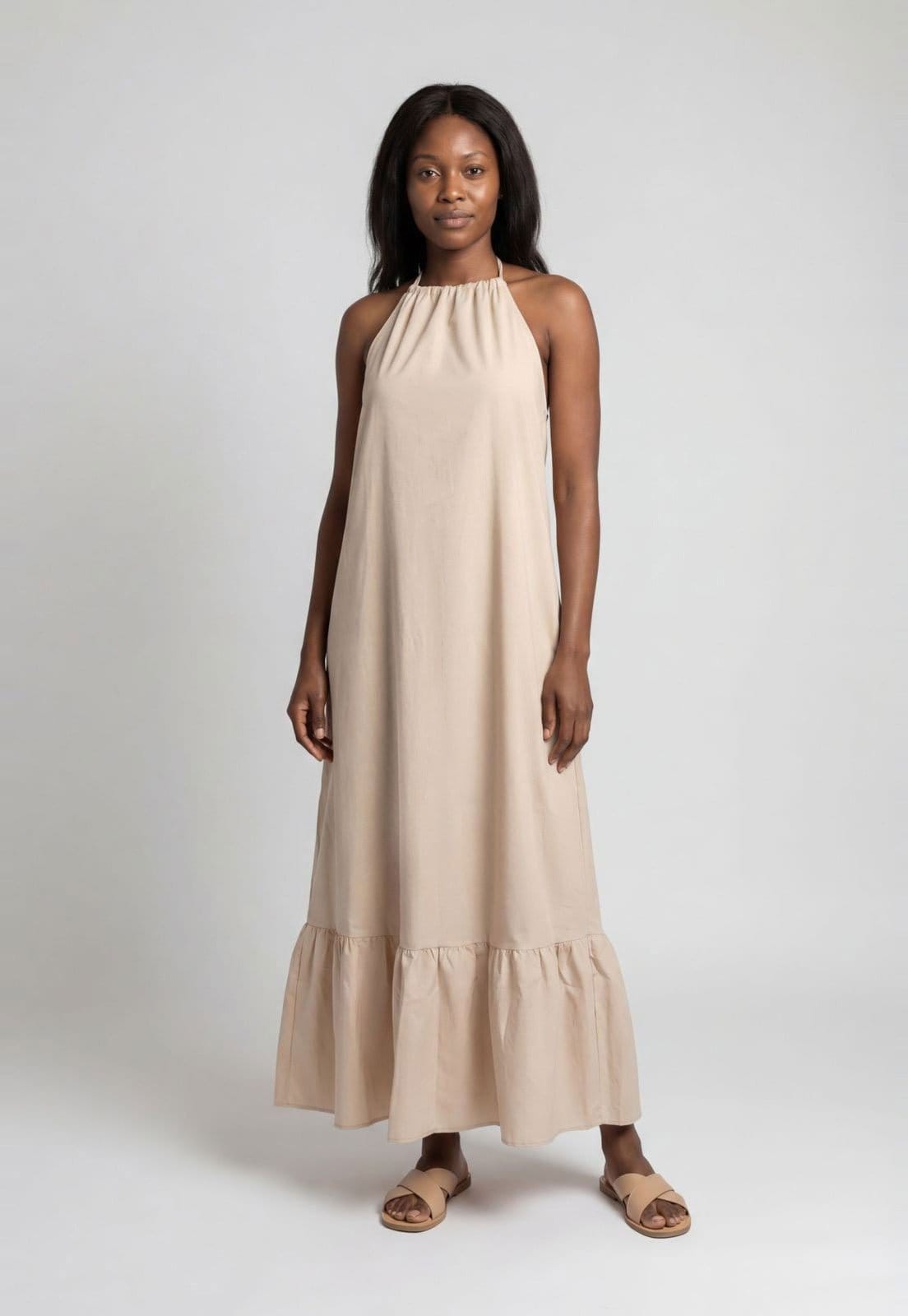 Vestido Feminino Lança Perfume Decote Halter Babados