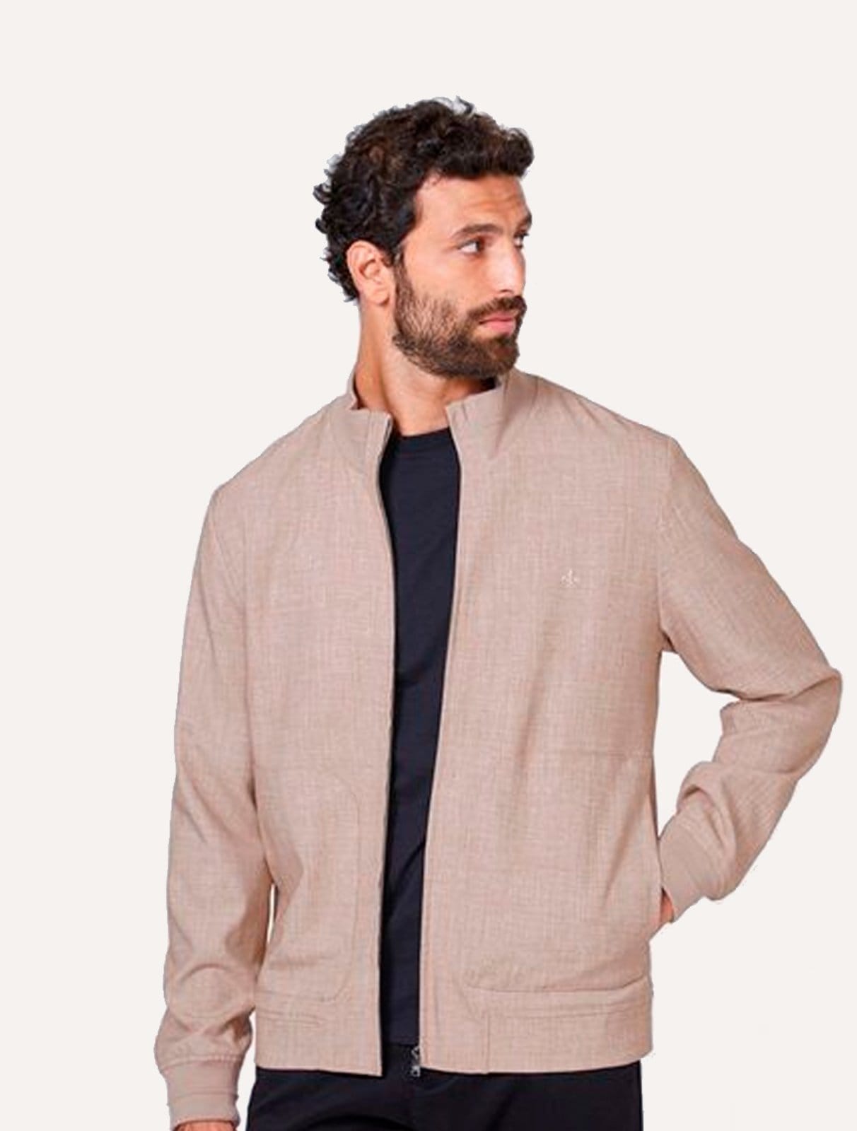 Jaqueta Dudalina Masculina Bomber Alfaiataria Mescla