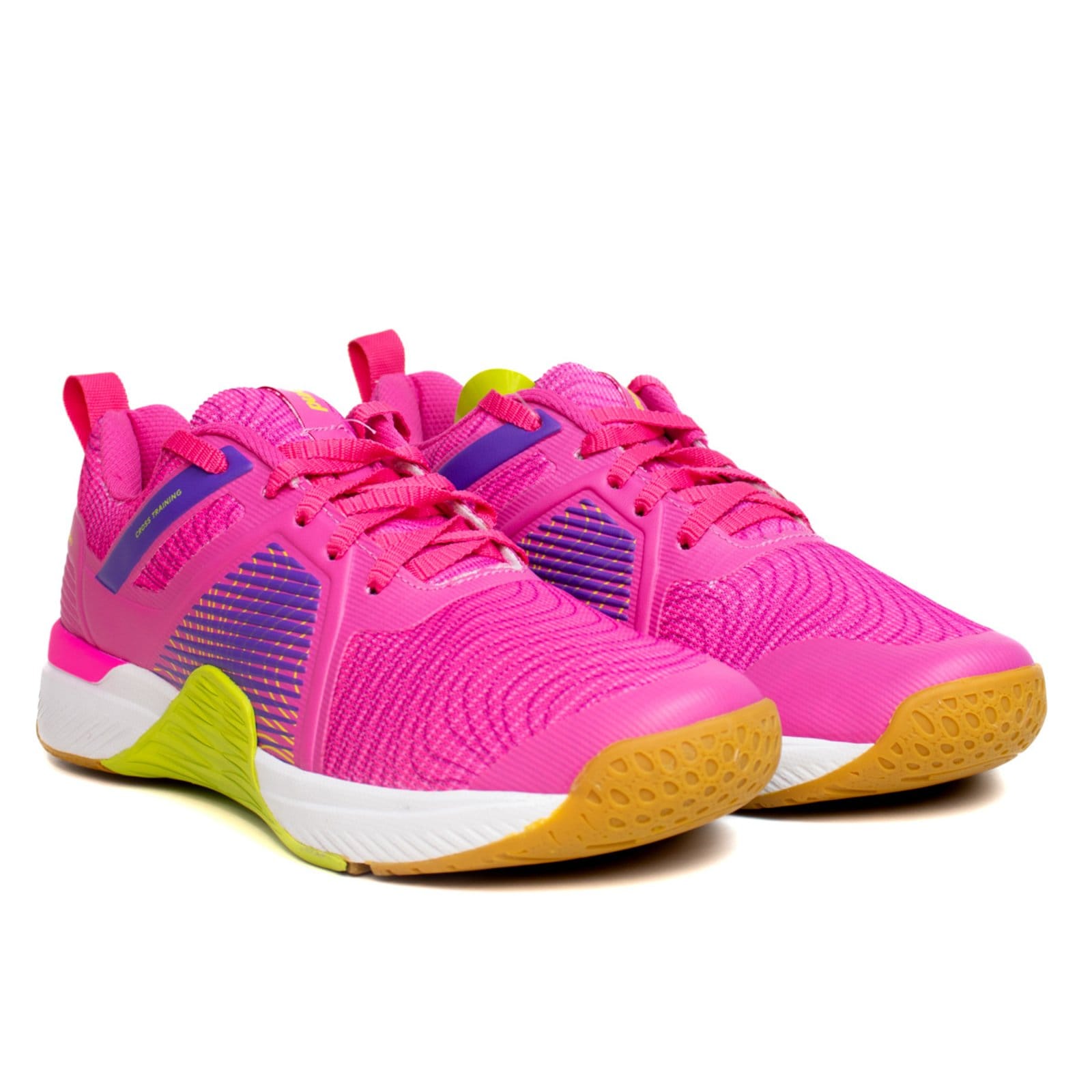 Vista 2 Tênis Lynd Stone 2 Feminino VerdeCitrico/Roxo Lynd pink