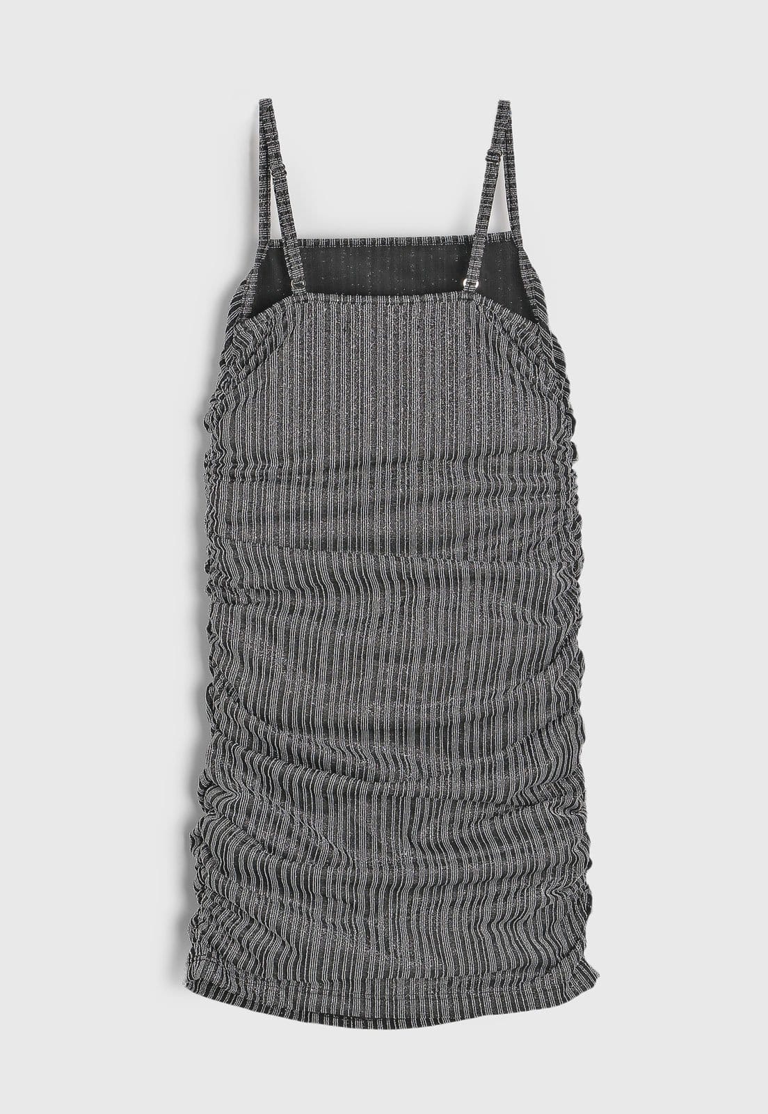 Vista 2 Infantil - Vestido Colcci Fun Metalizado Colcci Fun preto