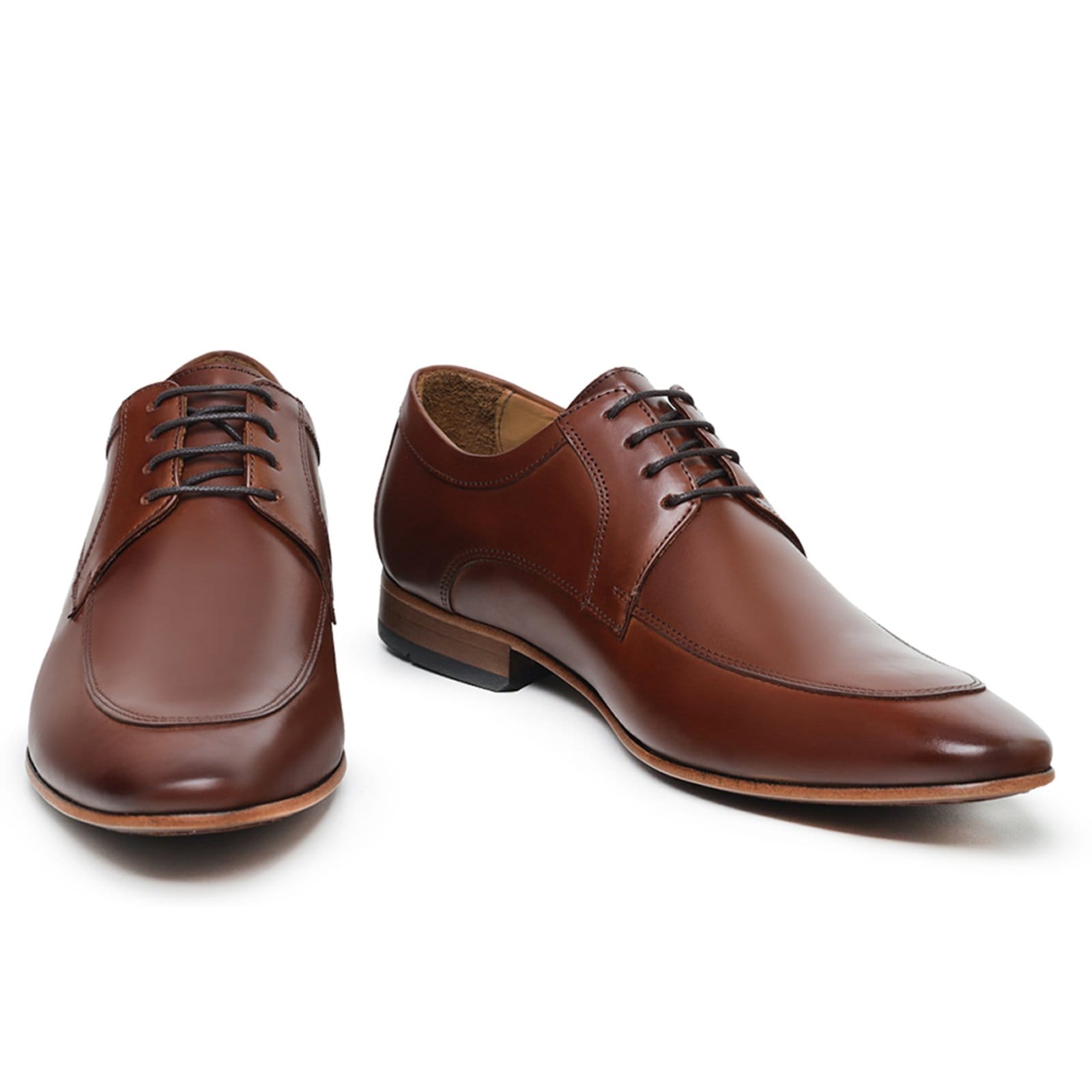 Vista 2 Sapato Social Masculino Derby Malbork Couro Sola Couro 58878M Malbork marrom