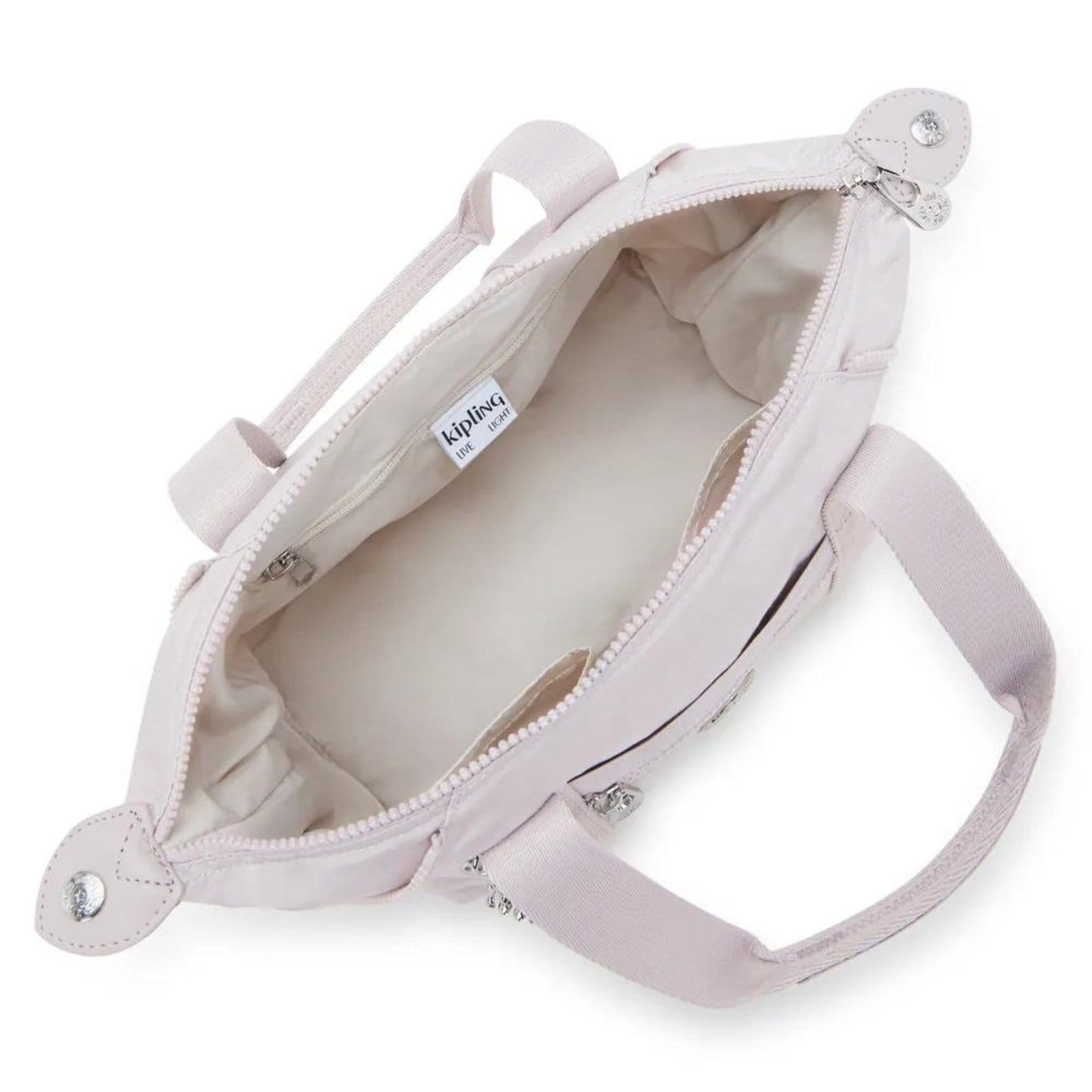 Vista 2 Bolsa Kipling Art Mini Gleam Silver Kipling cinza silver