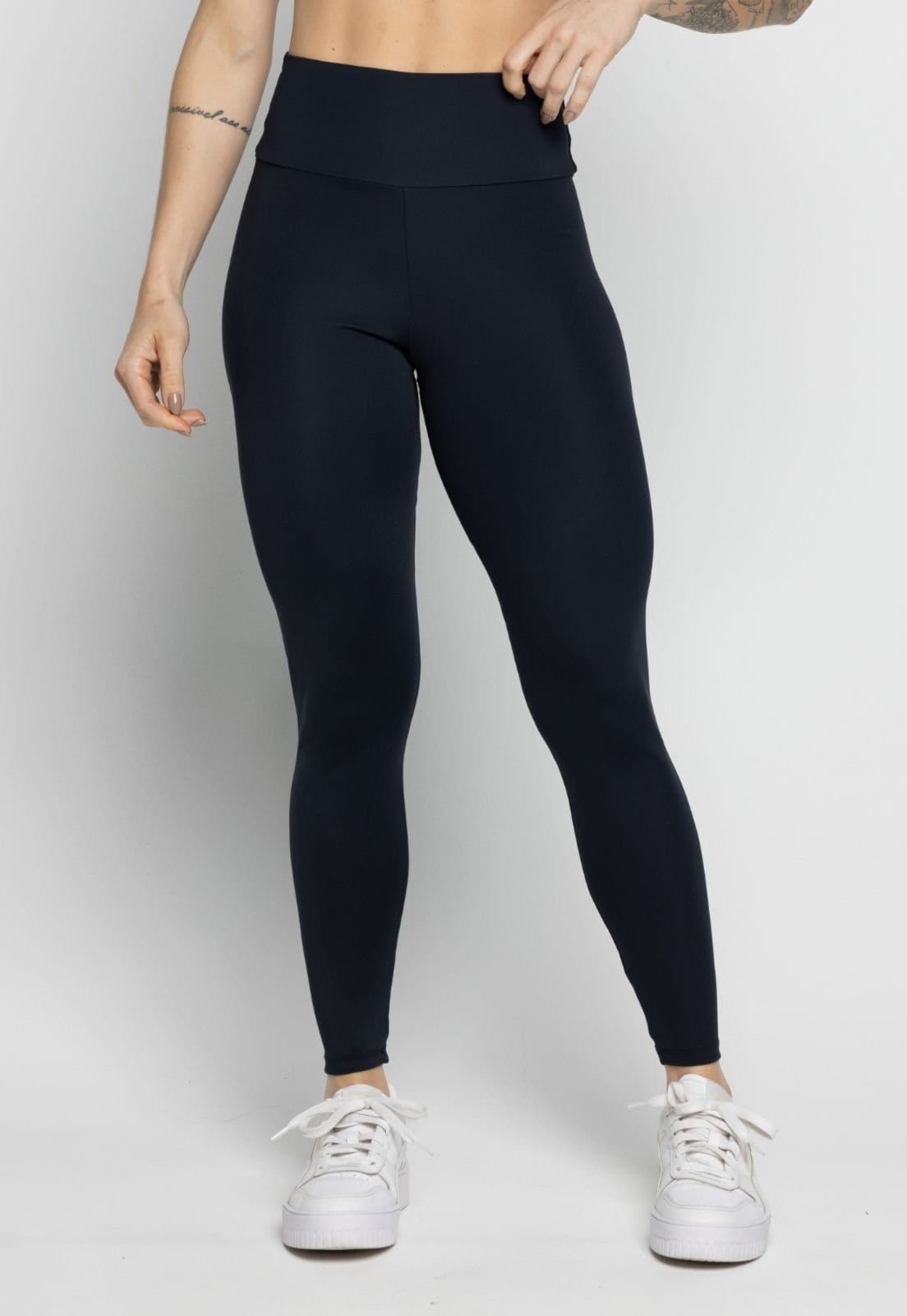 Calça Legging Vekyo Poliamida Cintura Alta Zero Transparência Feminina