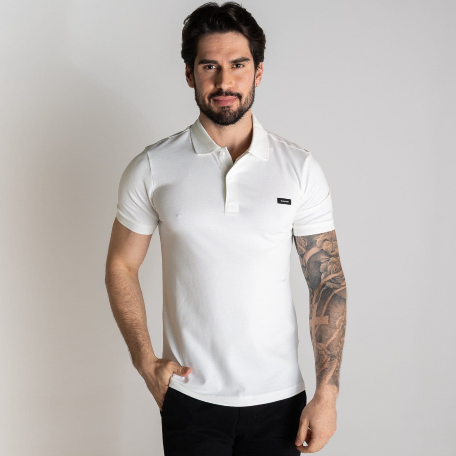 Camisa Polo Calvin Klein Branca