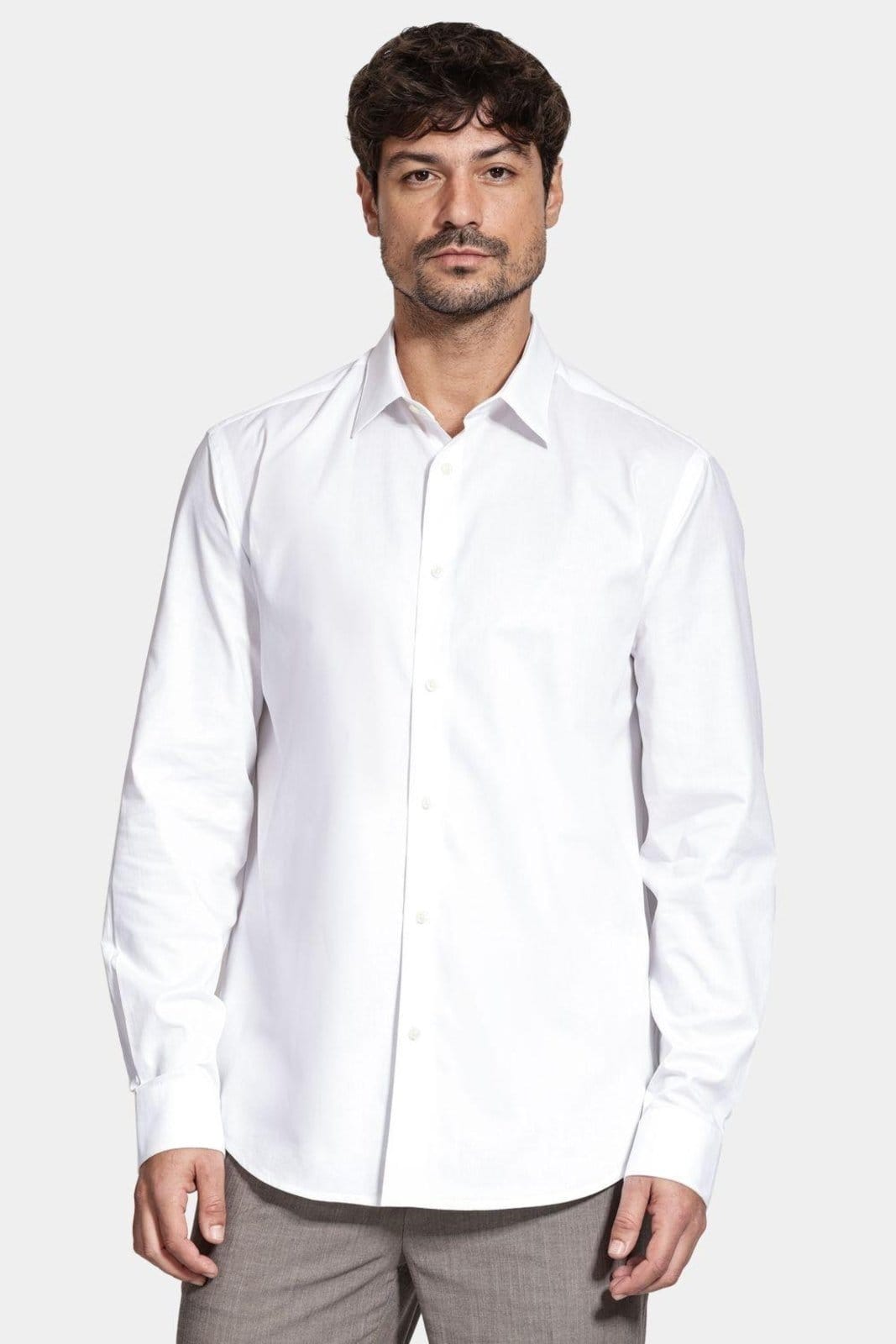 Vista 2 Camisa Aramis Manga Longa Regular Algodão Fio 50 Aramis branco