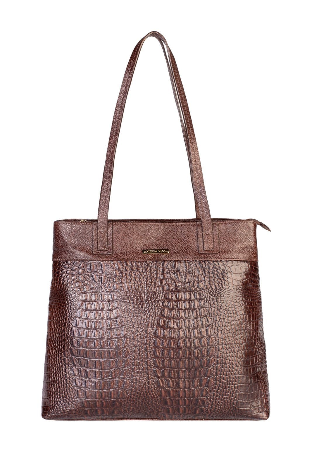 Bolsa de couro croco Abigail
