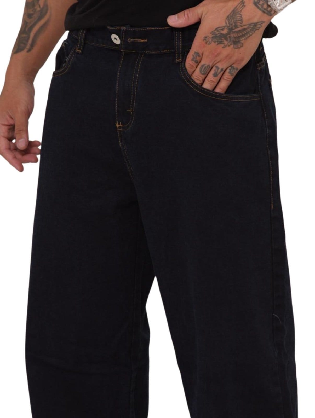 Vista 2 Calça Masculina Jeans Balão Escura Jeans Loka azul/azul marinho