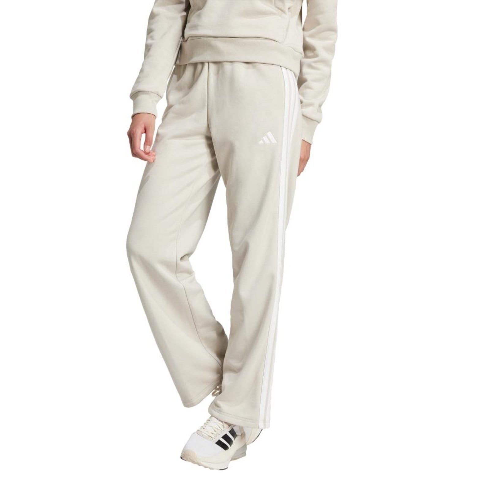 Calça Moletinho Barra Aberta Essentials Três Listras adidas Sportswear