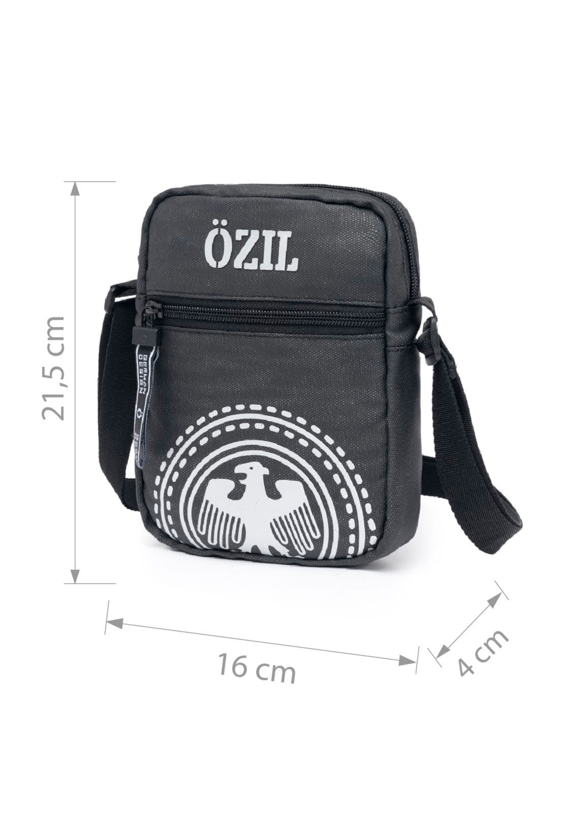 Vista 2 Bolsa Shoulder Bag Transversal Resistente Casual Passeio Ozil preto