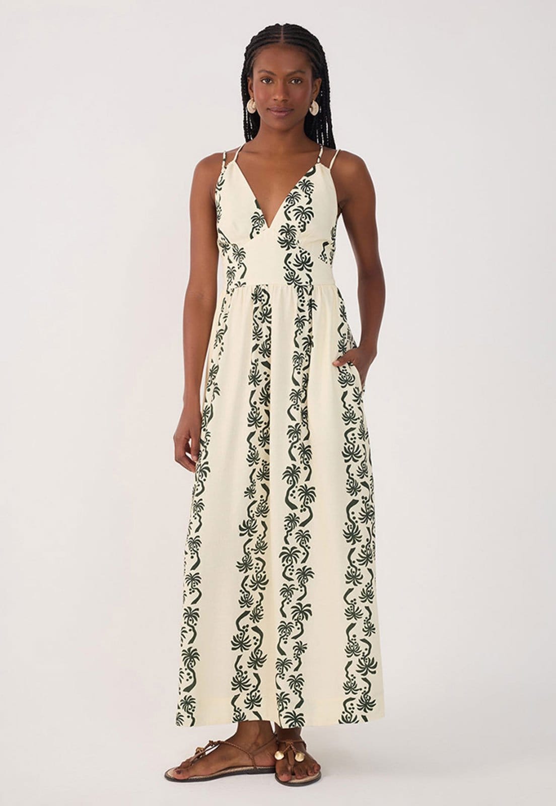 Vista principal Vestido Dress To Longo Estampado Off-White Dress to off-white white