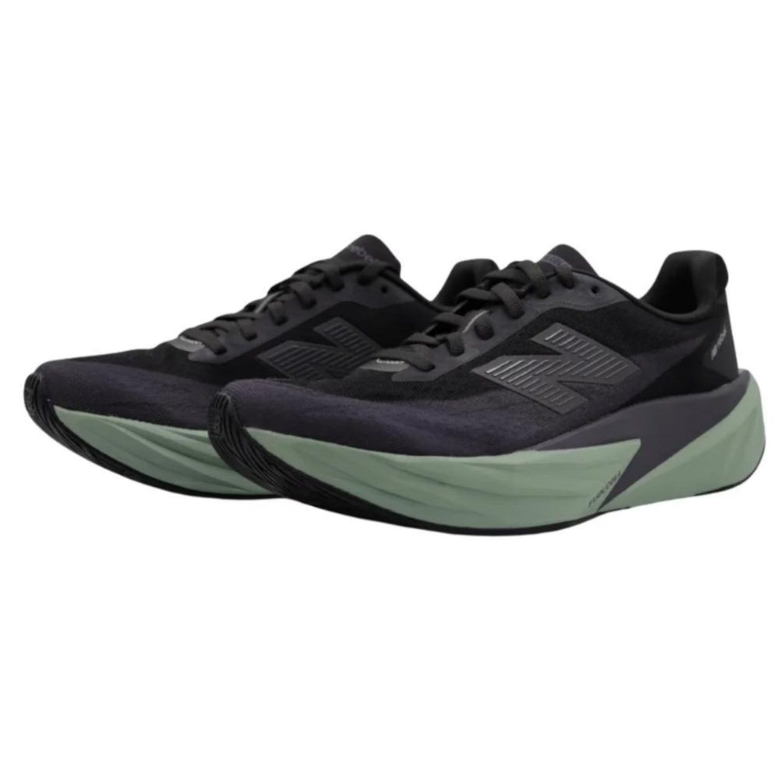 Vista 2 Tênis New Balance Masculino FuelCell Rebel v5 1347834 39 Preto/Verde New Balance preto verde