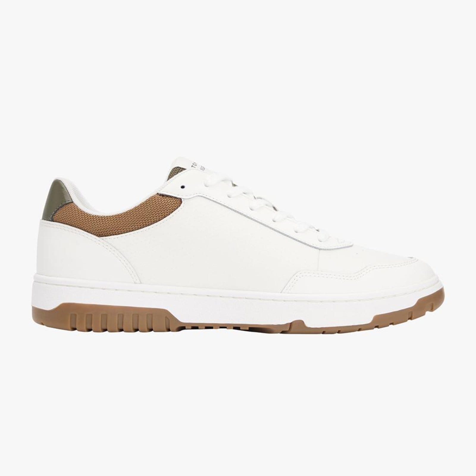 Tênis Tommy Hilfiger TH Basket Core LTH Ecru Arm Green