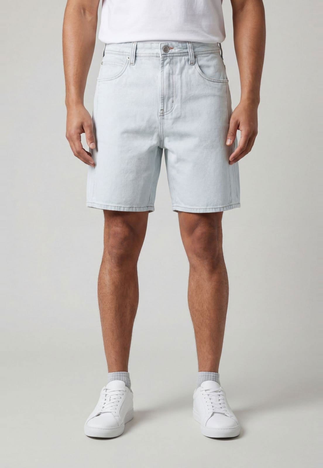 Vista principal Bermuda Masculina Colcci Jeans Cintura Média Claro Colcci azul