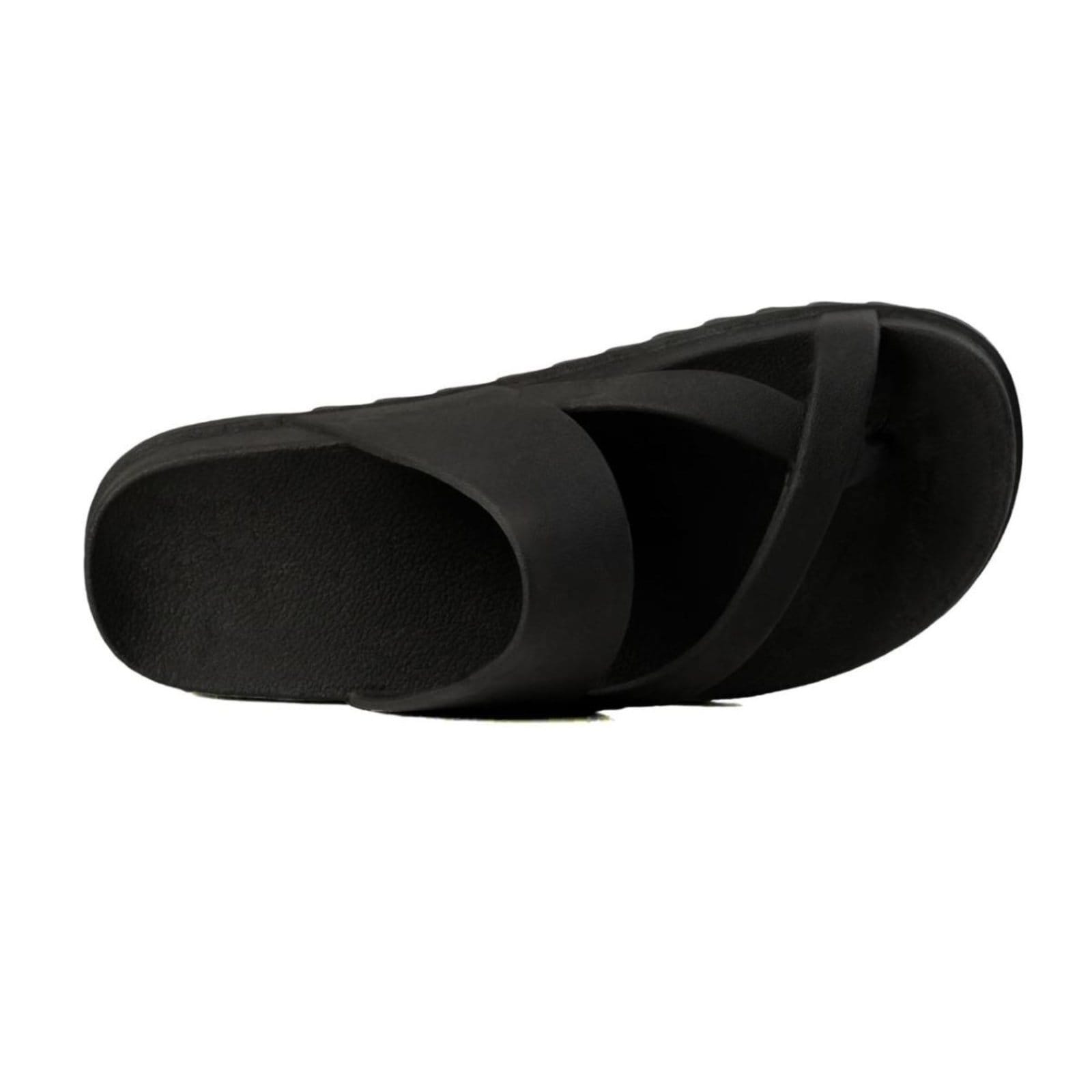 Vista 2 Chinelo Feminino Anna Andrade Papete Flat Casual De Dedo Nuvem Conforto Tendência Anna Andrade preto