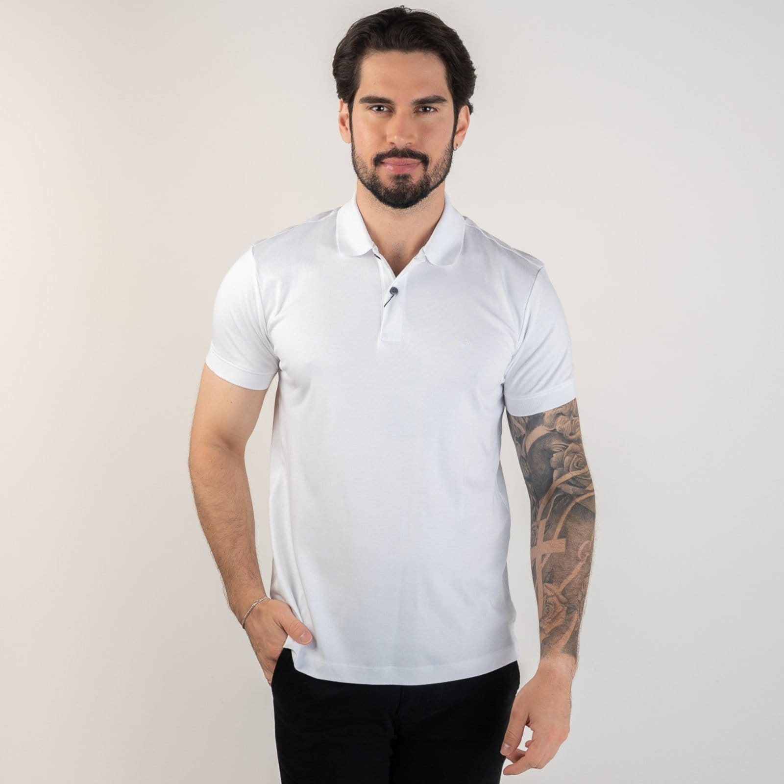 Vista principal Camisa Polo Pima Aramis Branca Aramis branco