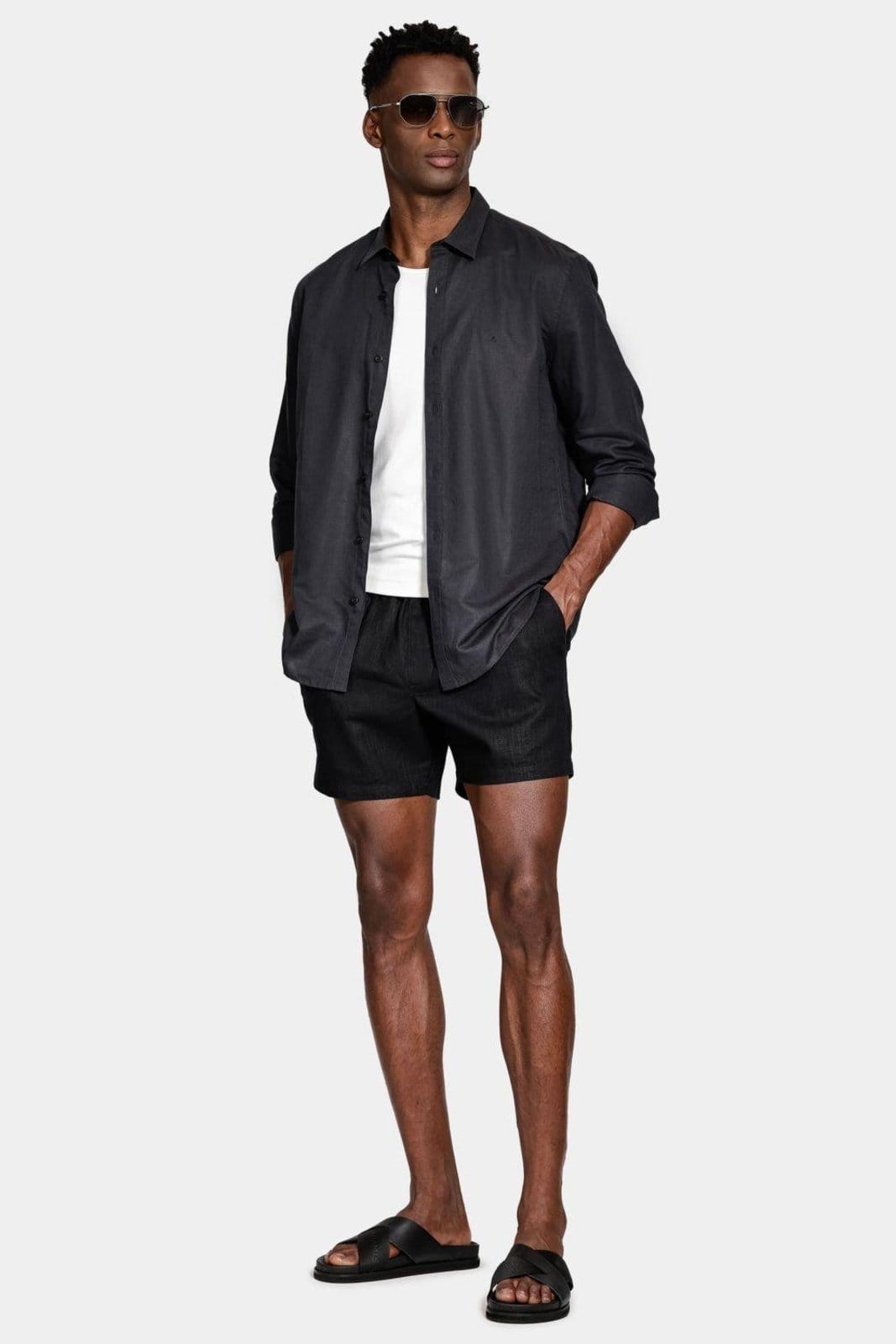 Vista 2 Sandalia Aramis Cruzada Aramis preto