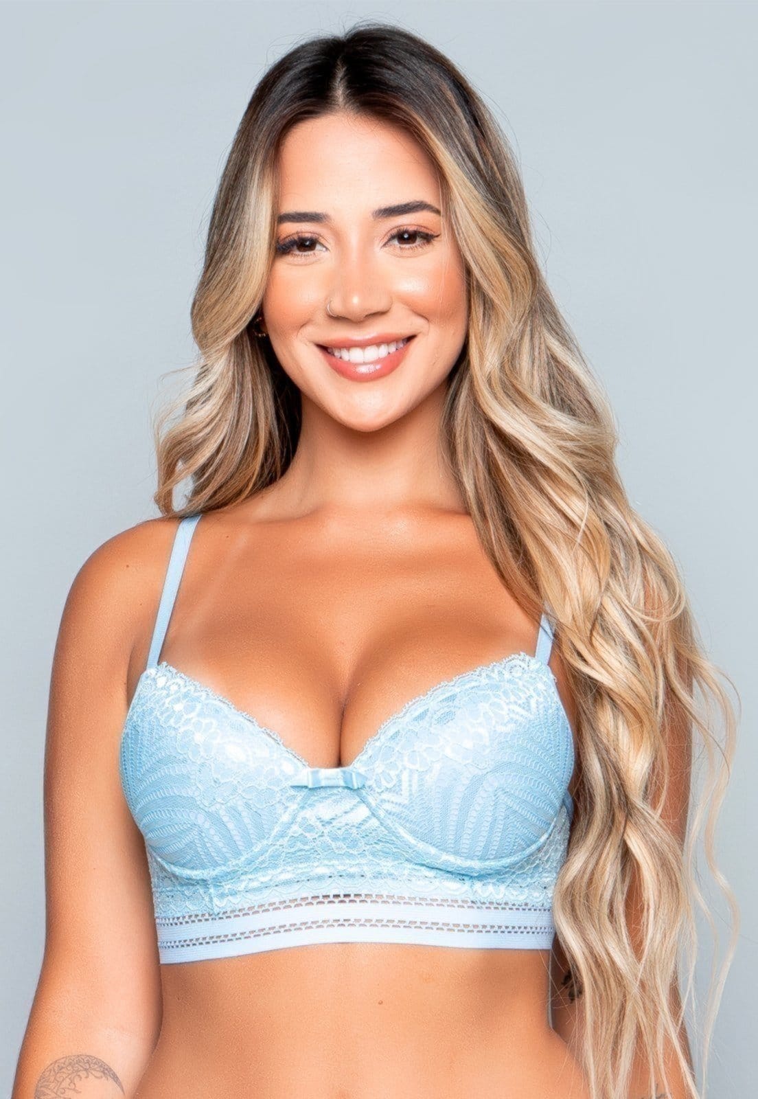 Sutiã Vekyo Lingerie Com Bojo Renda E Elástico Claro