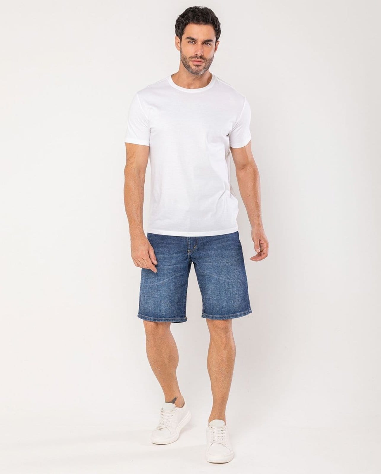 Bermuda Slim Fit Masculina 25097 Escura