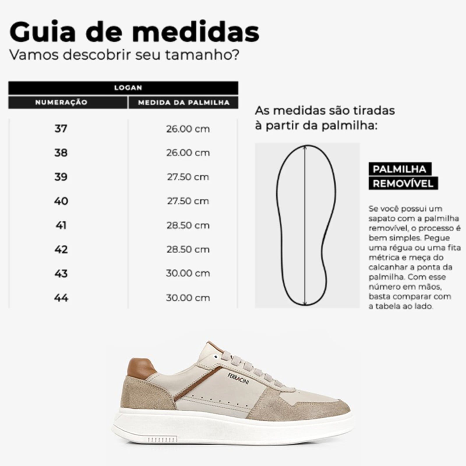 Vista 2 Tênis Sneaker Ferracini Masculino Logan Areia FERRACINI unico
